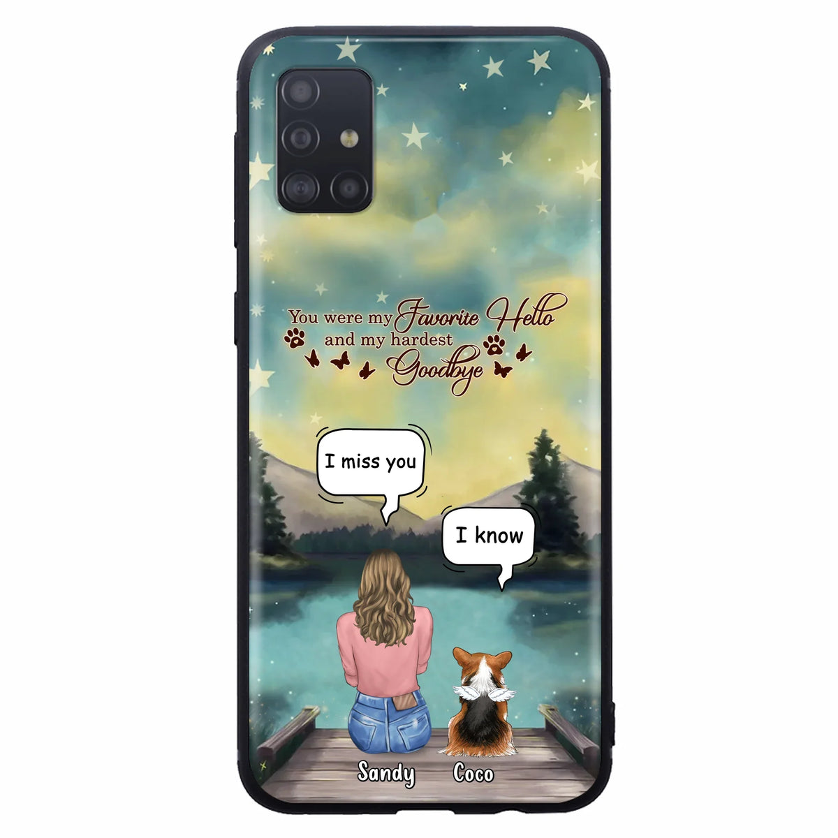 Custom Personalized Memorial Pet Phone Case - Memorial Gift Idea For Pet Lover - Up to 4 Pets - Gift Idea For Dog/Cat Lover - Your Wings Were Ready But Our Hearts Were Not - Case For iPhone And Samsung