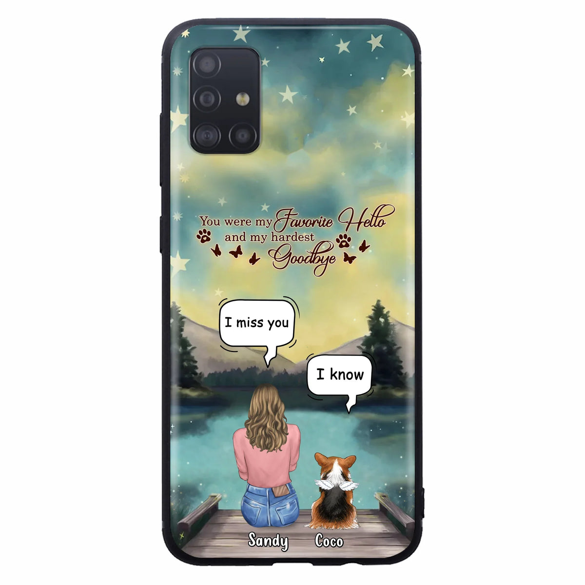 Custom Personalized Memorial Pet Phone Case - Memorial Gift Idea For Pet Lover - Up to 4 Pets - Gift Idea For Dog/Cat Lover - Your Wings Were Ready But Our Hearts Were Not - Case For iPhone And Samsung