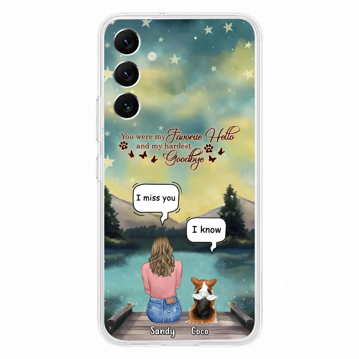 Custom Personalized Memorial Pet Phone Case - Memorial Gift Idea For Pet Lover - Up to 4 Pets - Gift Idea For Dog/Cat Lover - Your Wings Were Ready But Our Hearts Were Not - Case For iPhone And Samsung