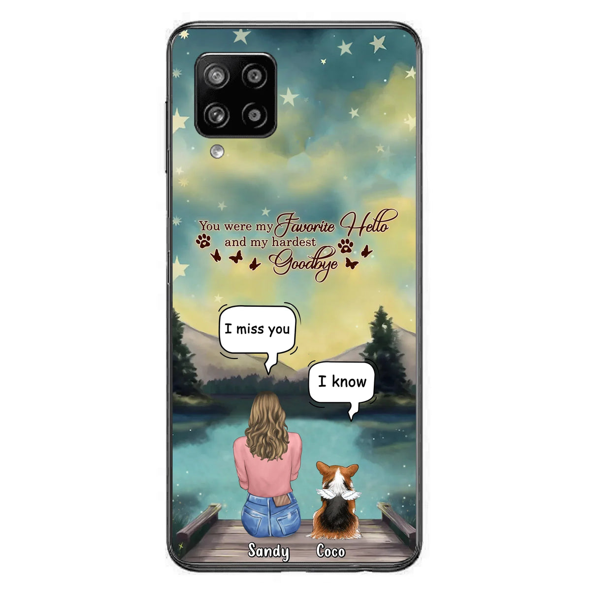 Custom Personalized Memorial Pet Phone Case - Memorial Gift Idea For Pet Lover - Up to 4 Pets - Gift Idea For Dog/Cat Lover - Your Wings Were Ready But Our Hearts Were Not - Case For iPhone And Samsung