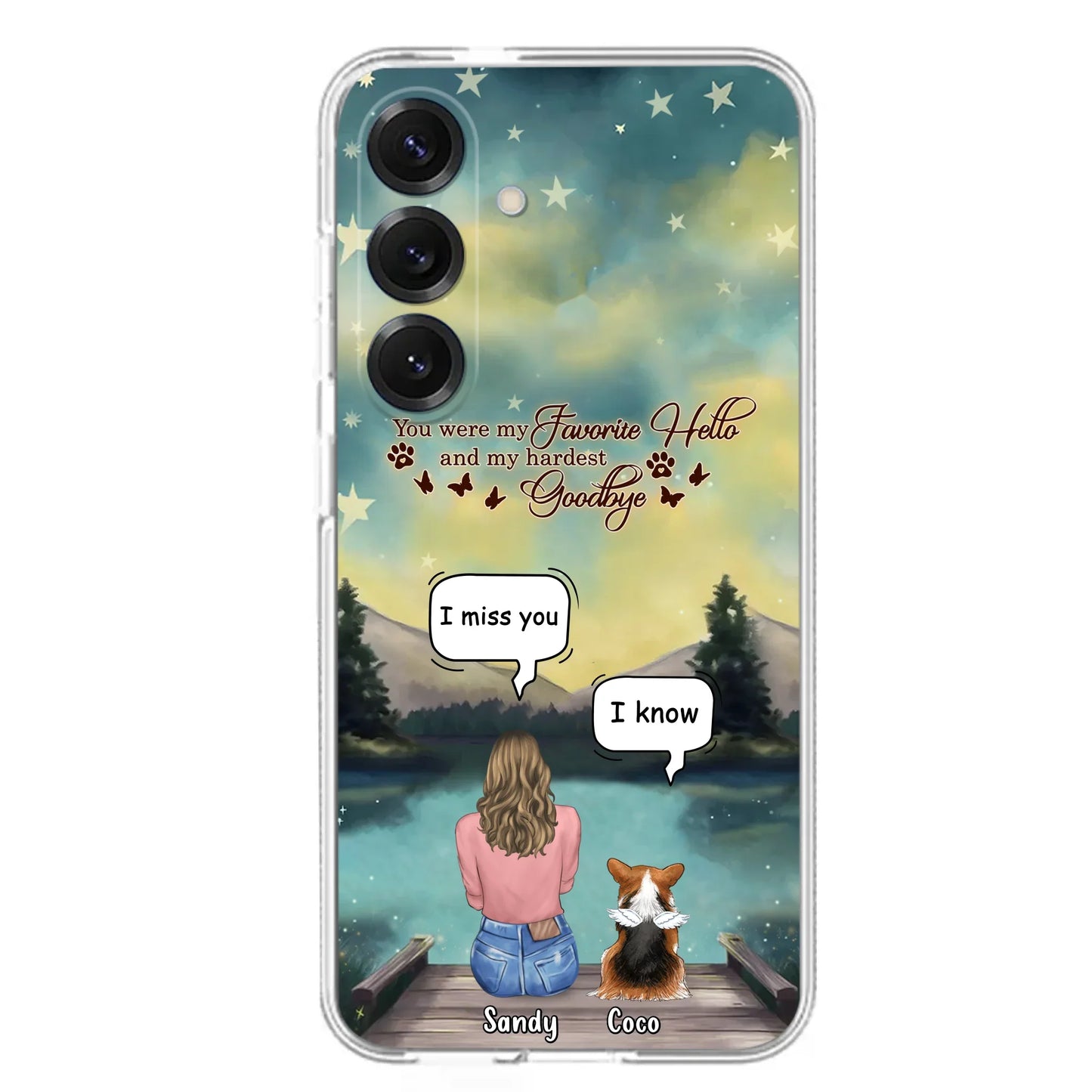 Custom Personalized Memorial Pet Phone Case - Memorial Gift Idea For Pet Lover - Up to 4 Pets - Gift Idea For Dog/Cat Lover - Your Wings Were Ready But Our Hearts Were Not - Case For iPhone And Samsung