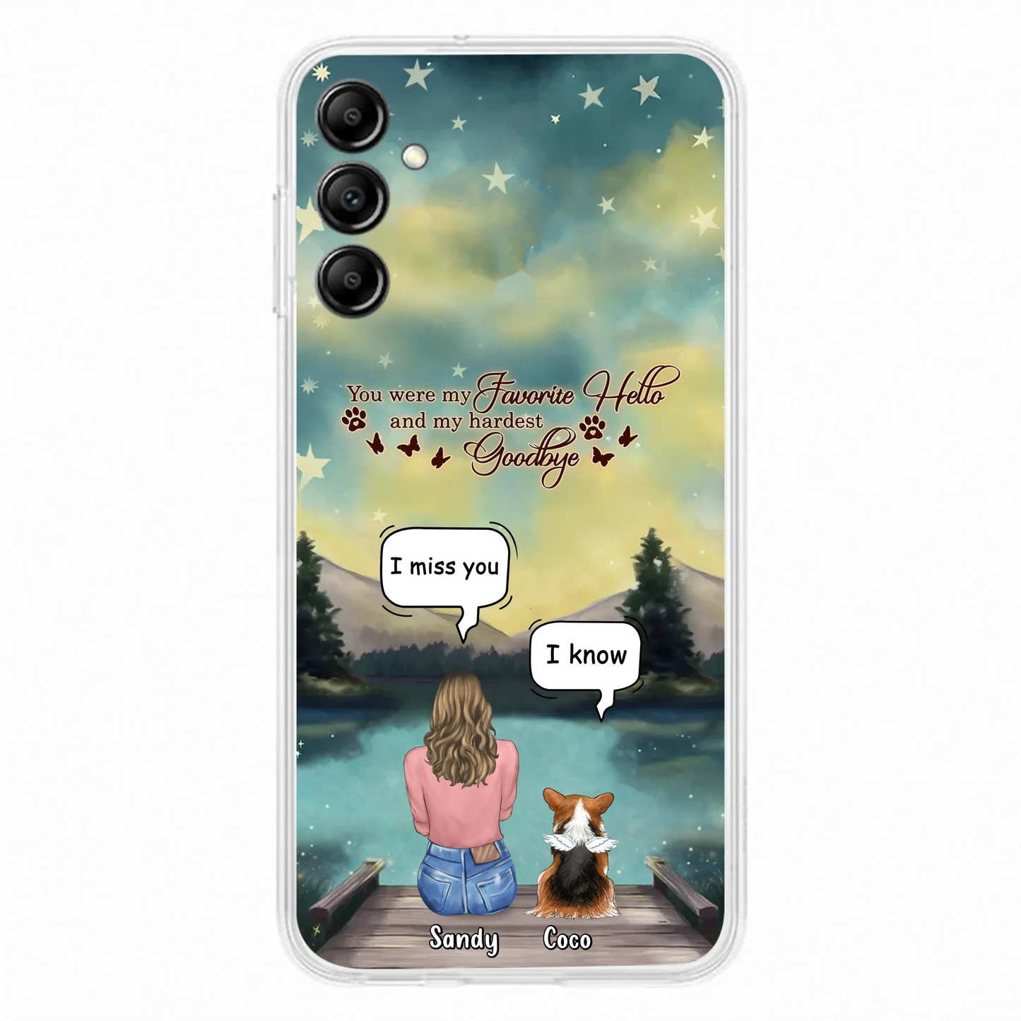Custom Personalized Memorial Pet Phone Case - Memorial Gift Idea For Pet Lover - Up to 4 Pets - Gift Idea For Dog/Cat Lover - Your Wings Were Ready But Our Hearts Were Not - Case For iPhone And Samsung
