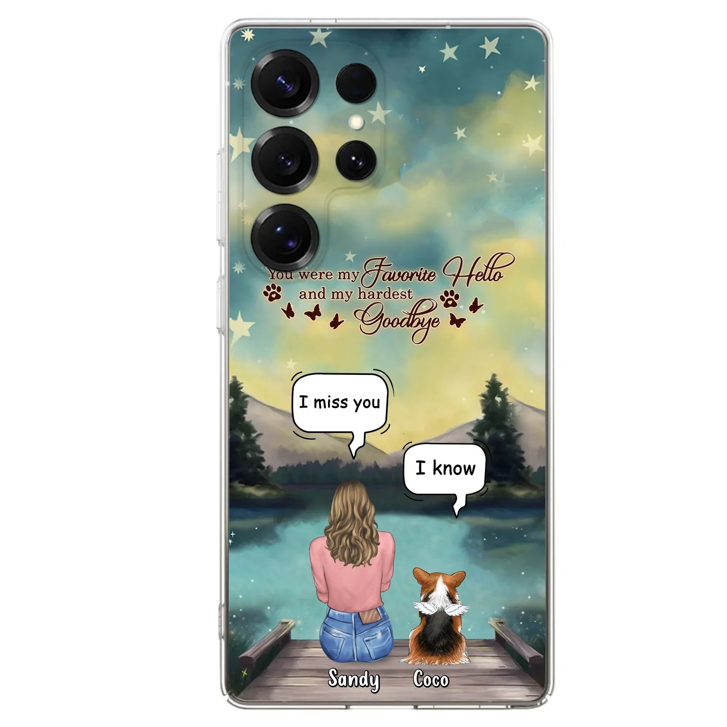 Custom Personalized Memorial Pet Phone Case - Memorial Gift Idea For Pet Lover - Up to 4 Pets - Gift Idea For Dog/Cat Lover - Your Wings Were Ready But Our Hearts Were Not - Case For iPhone And Samsung