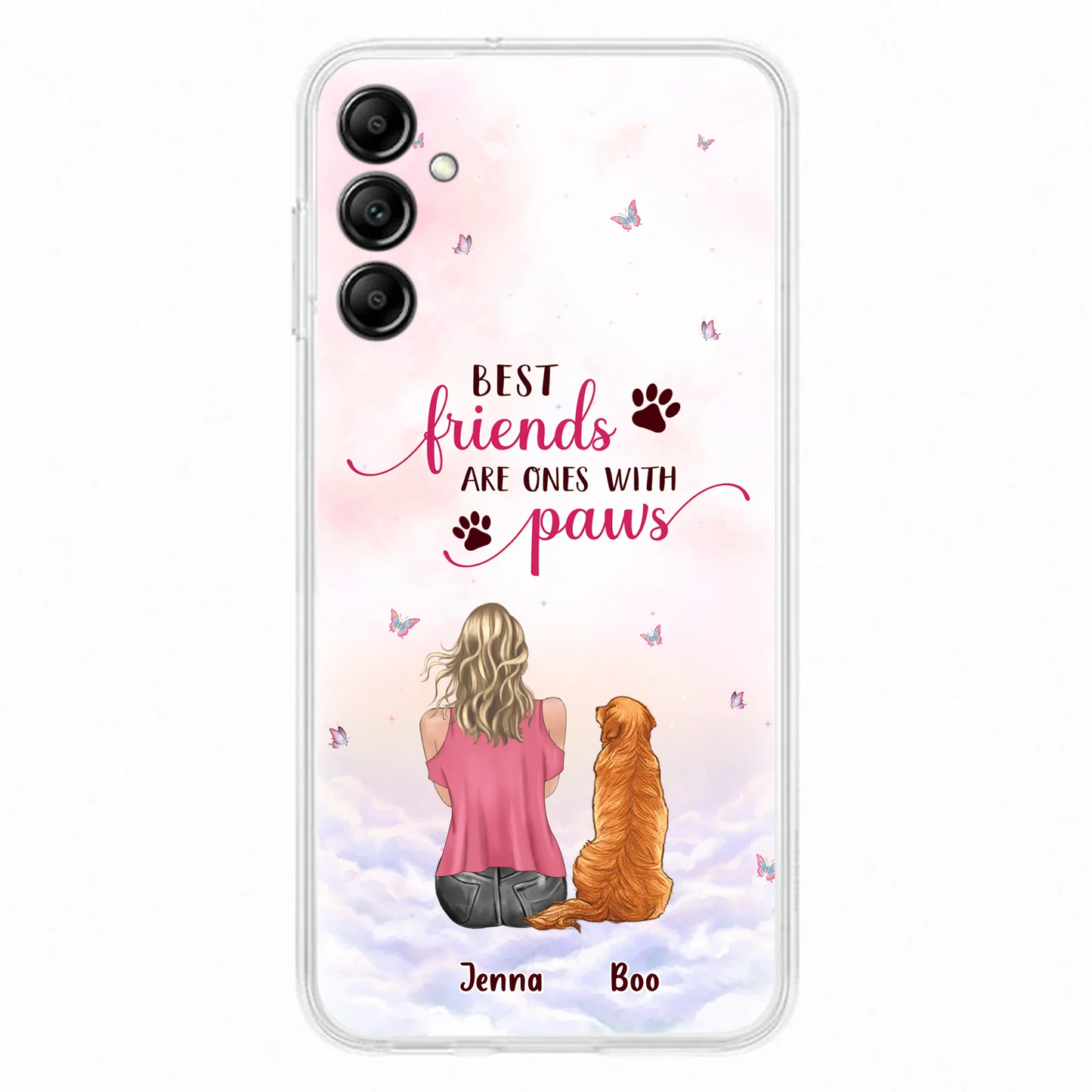 Custom Personalized Dog Mom Phone Case - Upto 5 Dogs - Mother's Day Gift Idea For Dog Lovers - Best Friends Are Ones With Paws - Case for iPhone/Samsung