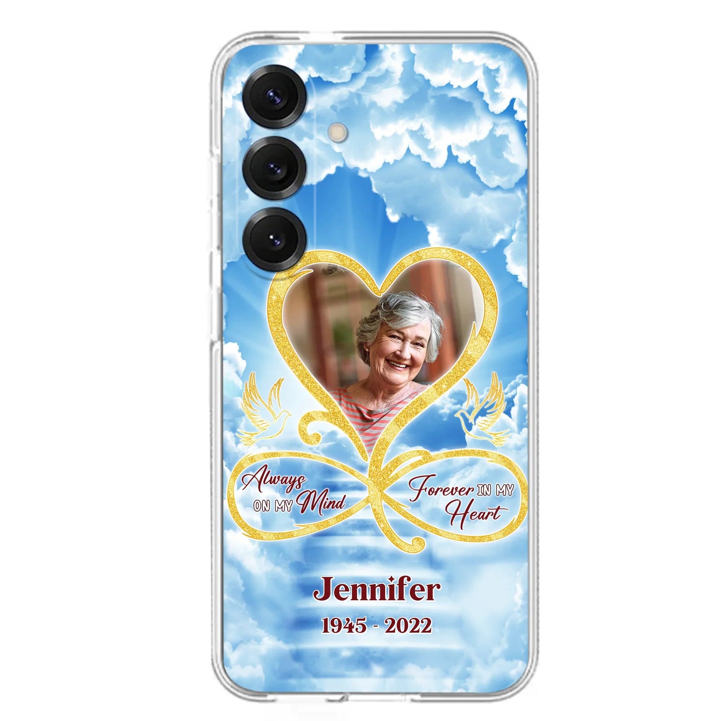 Custom Personalized Memorial Dog Phone Case - Upload Photo - Memorial Gift Idea For Dog Owners/ Dog Lovers - Your Wings Were Ready But My Heart Was Not - Case for iPhone/Samsung