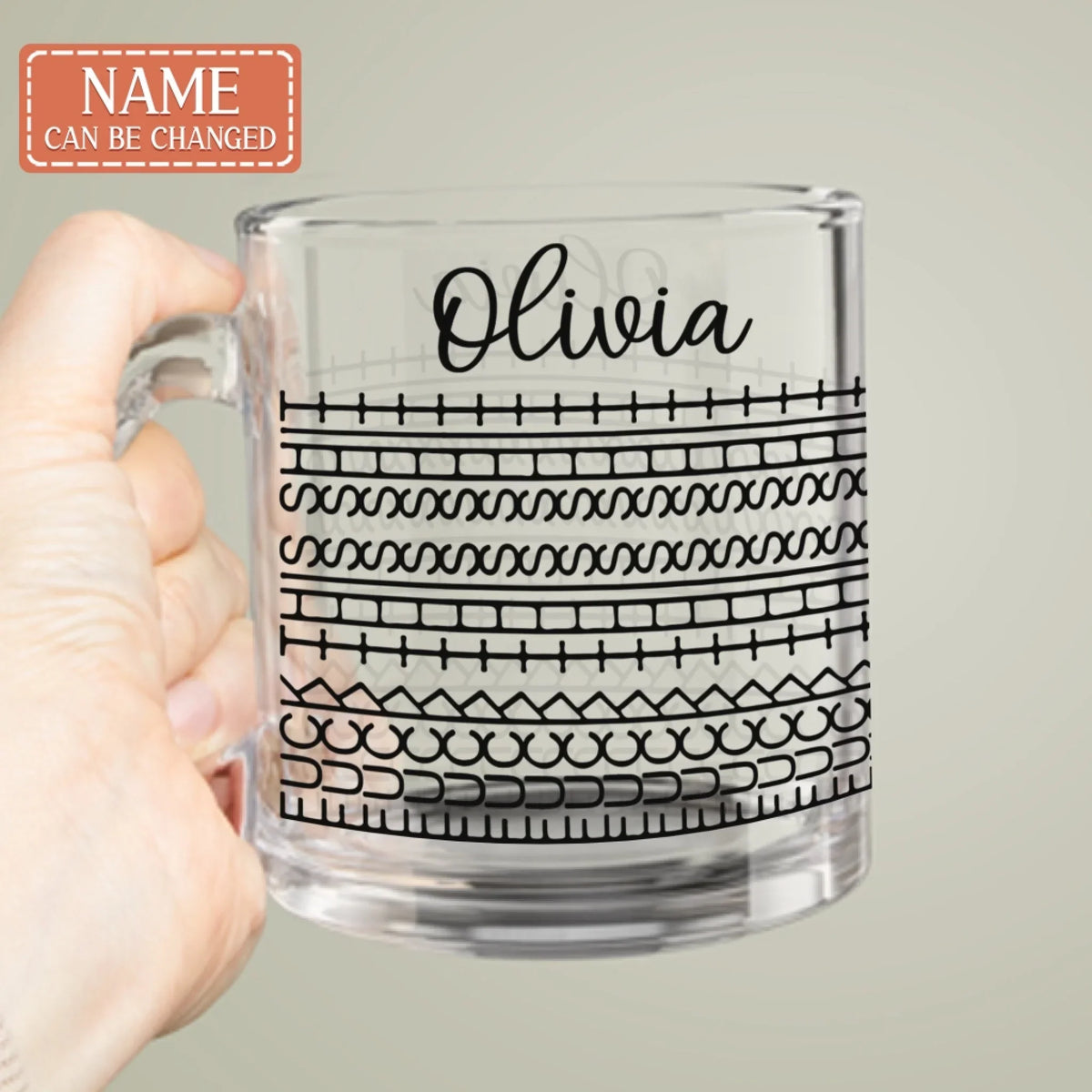 Custom Name F*ck This Sh*t Glass Mug - Hidden Message Glass Mug - Funny Rude Glass Mug Gift