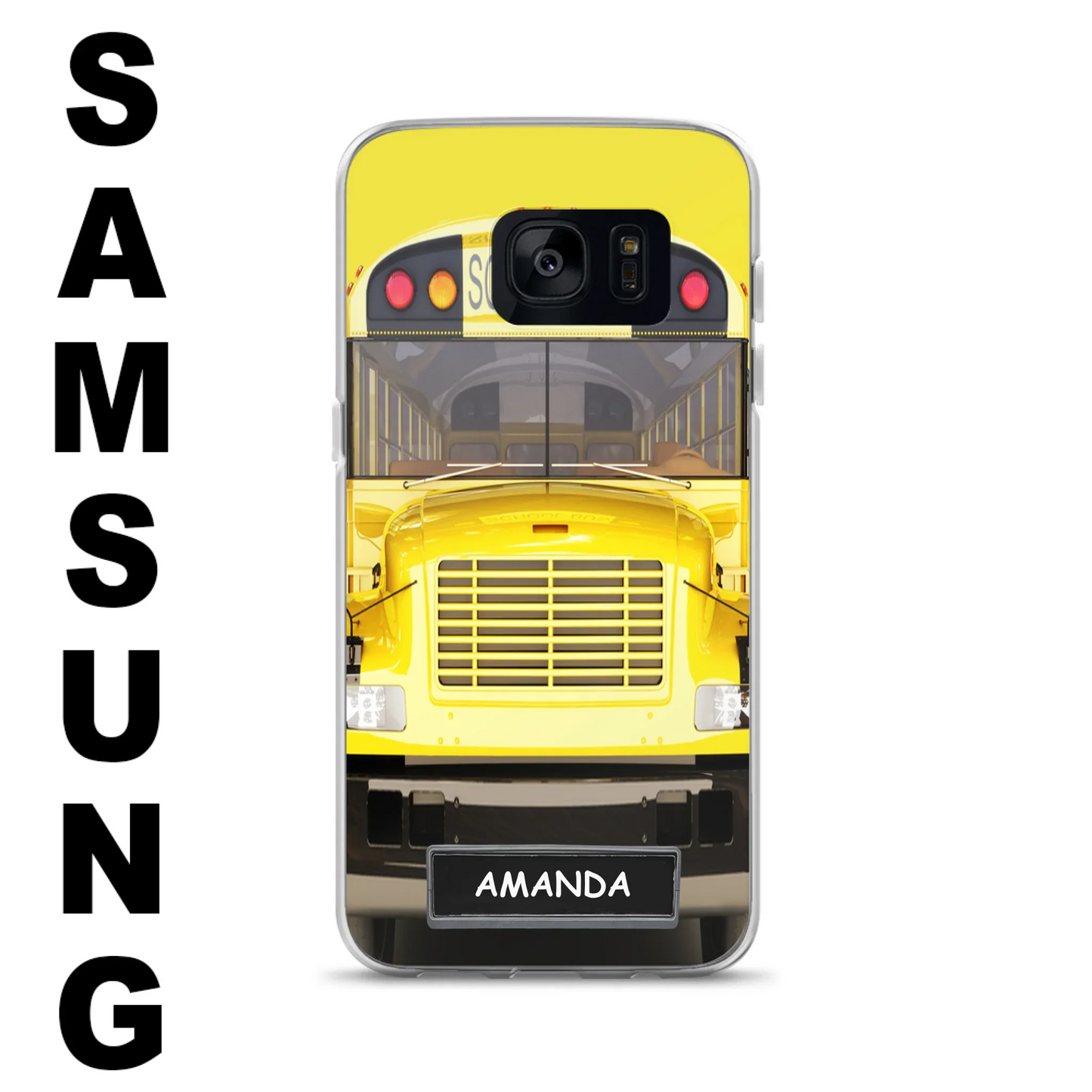 Personalized School Bus Phone Case - Gift Idea For School Bus Lovers - Case For iPhone, Samsung and Xiaomi