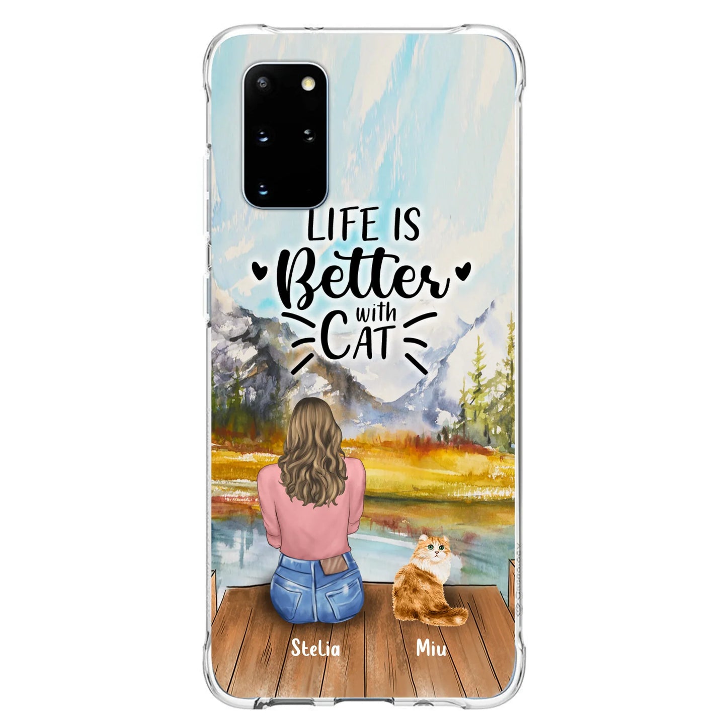 Custom Personalized Cat Mom Phone Case - Gifts For Cat Lovers With Upto 4 Cats - You Had Me At Meow - Case For iPhone, Samsung And Xiaomi