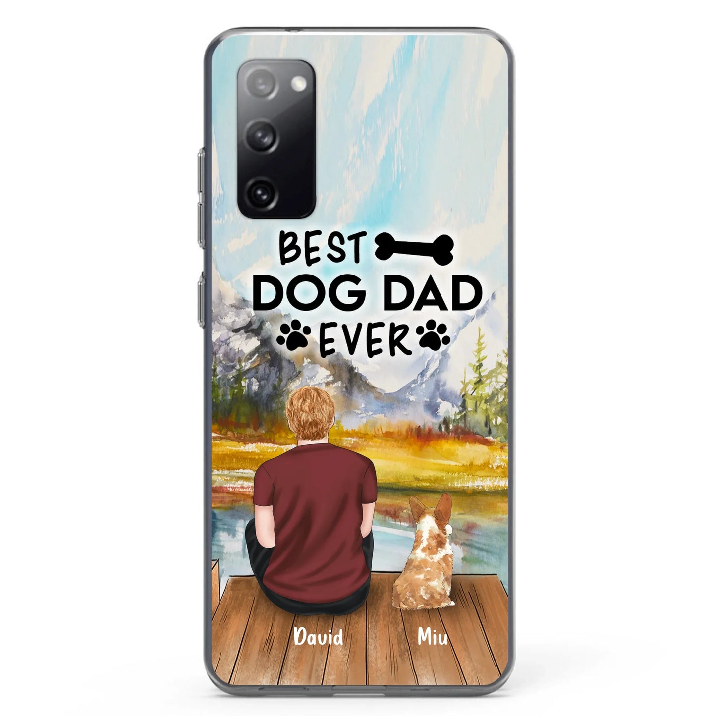 Personalized Dog Dad Phone Case - Up to 4 Dogs - Best Dog Dad Ever