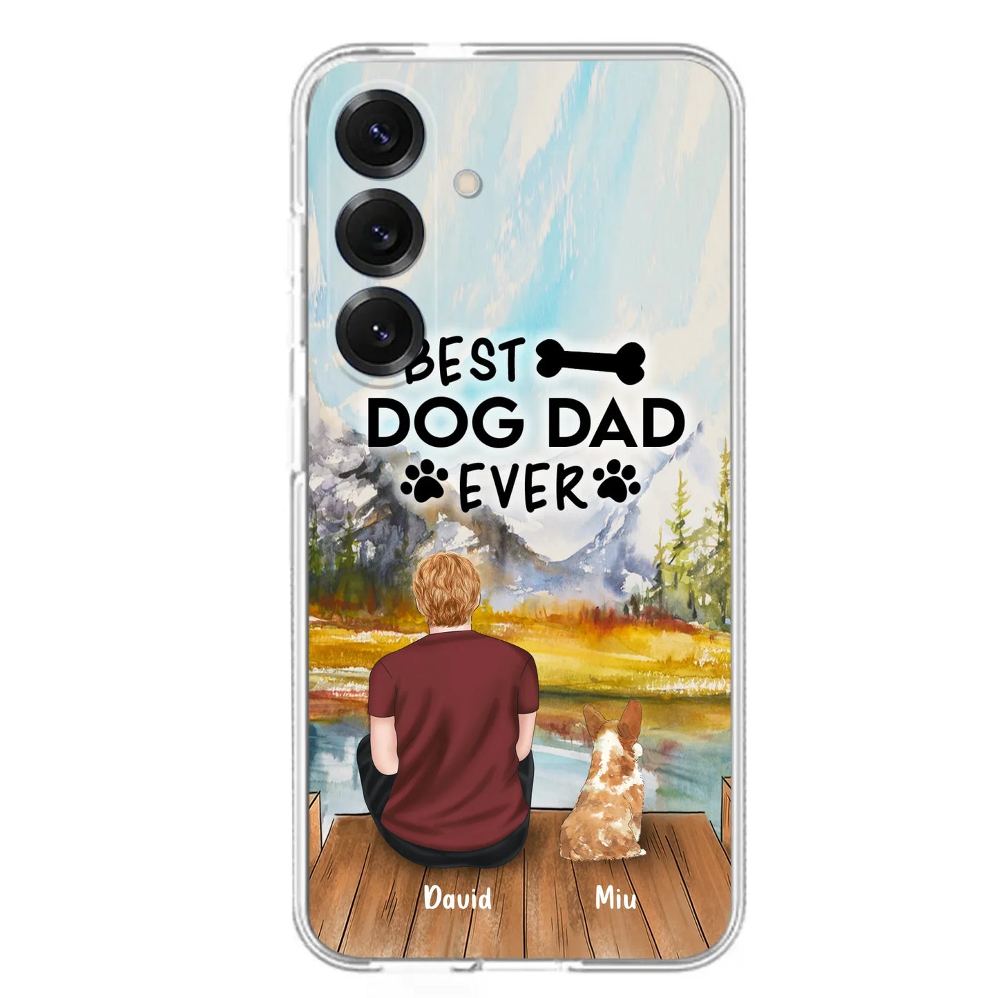 Personalized Dog Dad Phone Case - Up to 4 Dogs - Best Dog Dad Ever