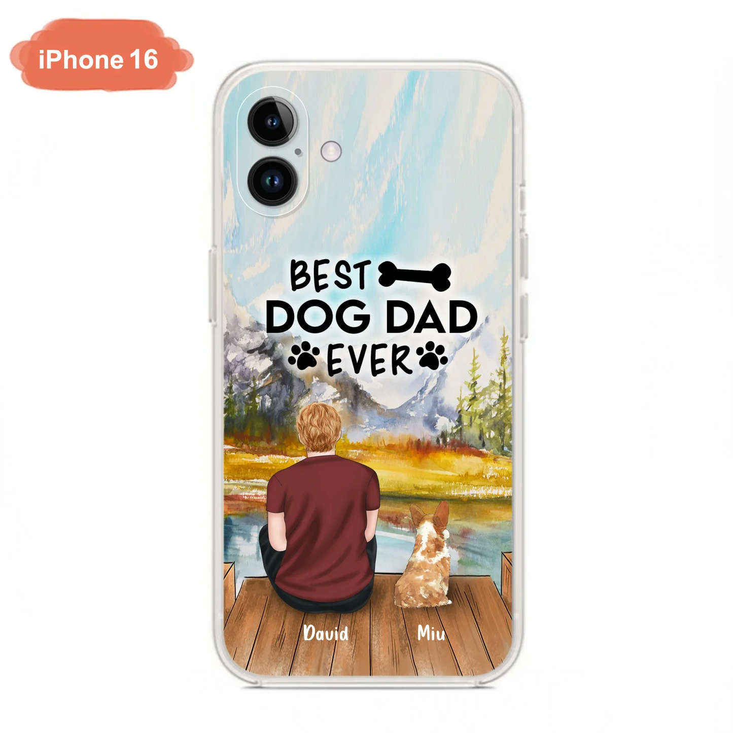 Personalized Dog Dad Phone Case - Up to 4 Dogs - Best Dog Dad Ever