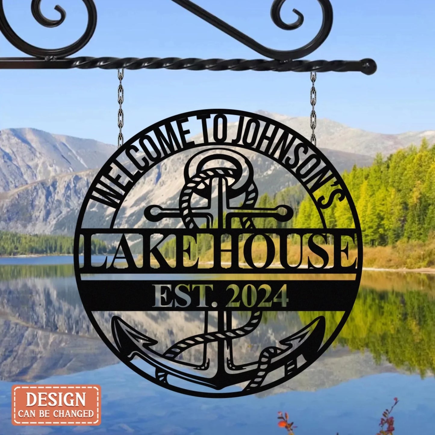 Personalized Lake House Metal Sign - Gift Idea For Family/Couple - Welcome To Lake House