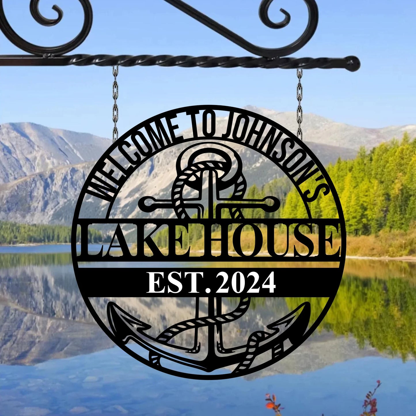 Personalized Lake House Metal Sign - Gift Idea For Family/Couple - Welcome To Lake House