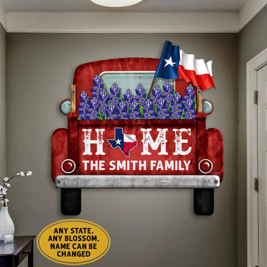 Custom Personalized Home Metal Sign - Gift Idea For Family