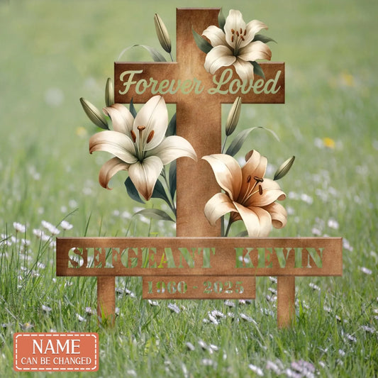 Custom Personalized Memorial Metal Sign - Memorial Gift Idea - Forever Loved