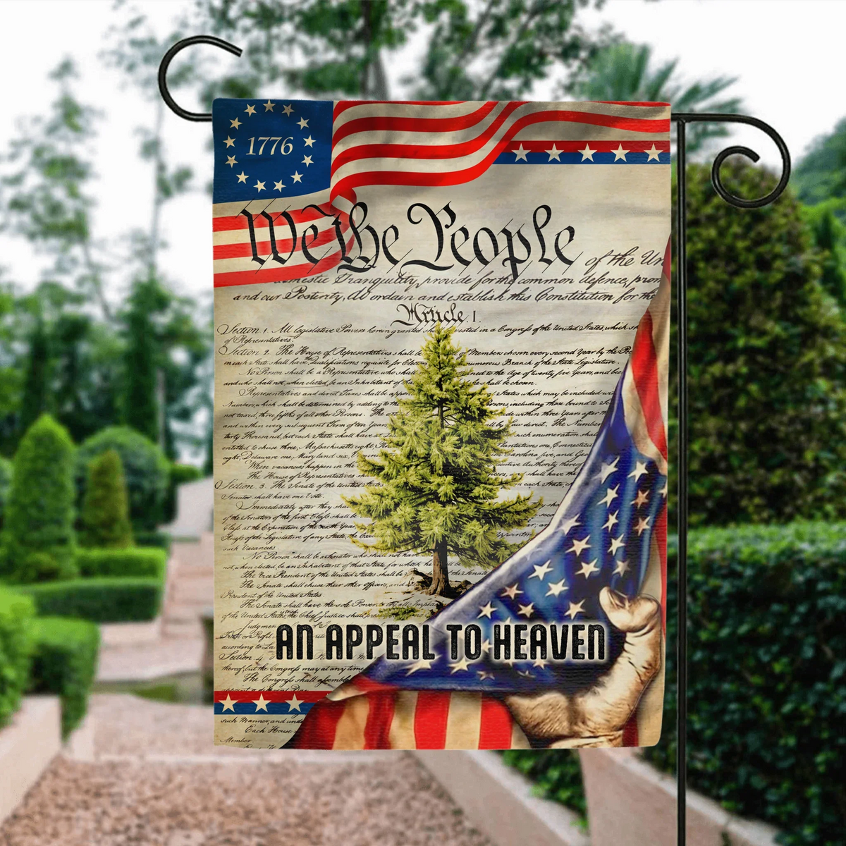 Patriot Flag Sign - Gifts For Veterans/ Patriots/ Memorial Day/ Independence Day - An Appeal To Heaven