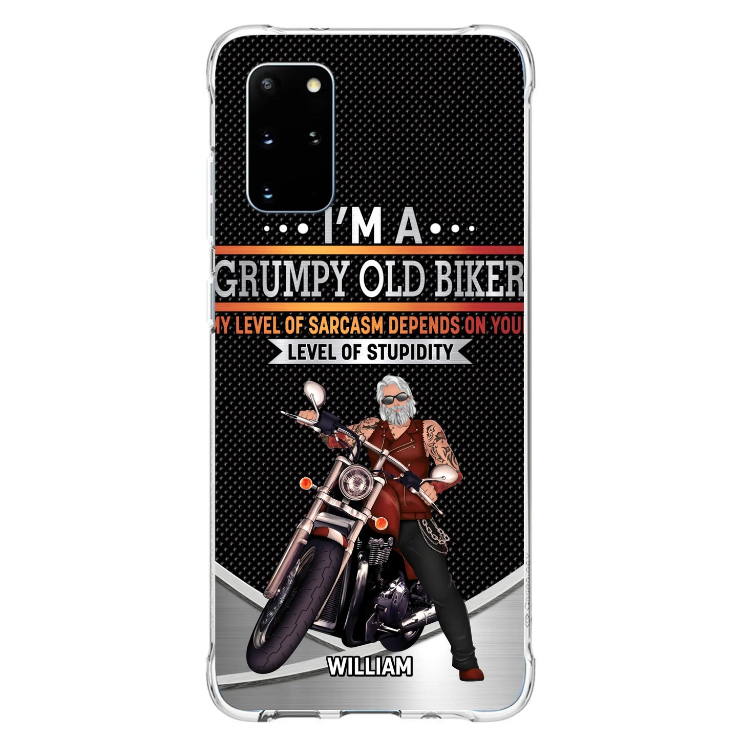 Custom Personalized Old Biker Phone Case - Father's Day Gift Idea for Biker - I'm A Grumpy Old Biker - Case for iPhone/Samsung