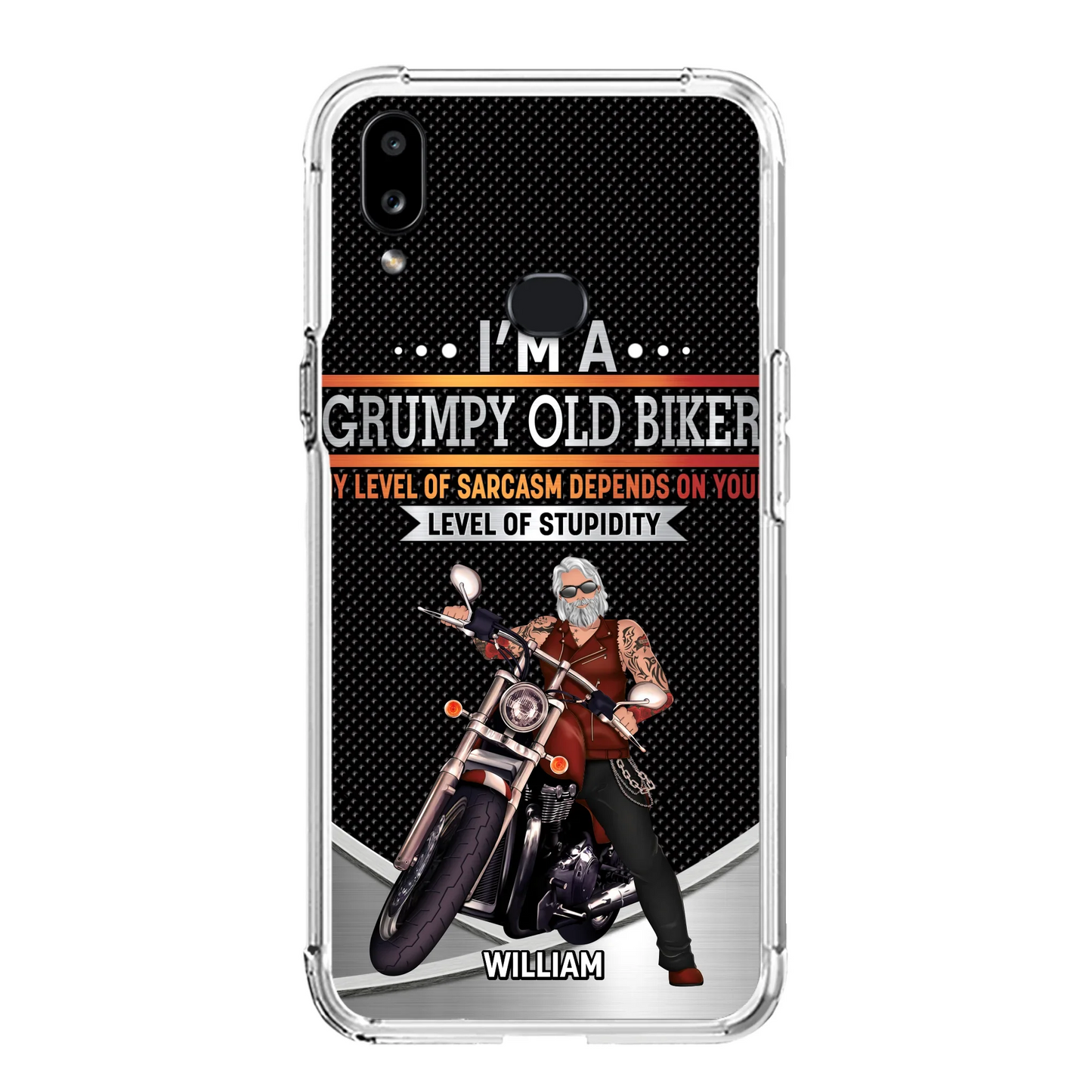 Custom Personalized Old Biker Phone Case - Father's Day Gift Idea for Biker - I'm A Grumpy Old Biker - Case for iPhone/Samsung