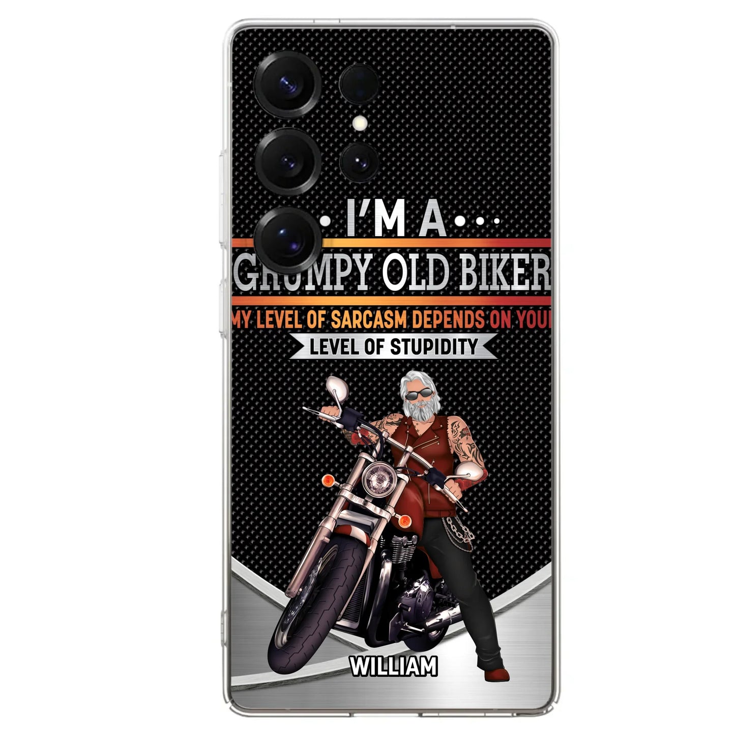 Custom Personalized Old Biker Phone Case - Father's Day Gift Idea for Biker - I'm A Grumpy Old Biker - Case for iPhone/Samsung