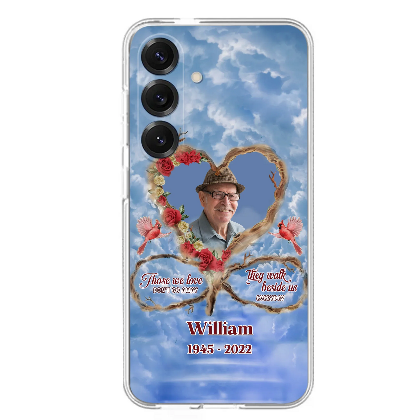 Custom Personalized Memorial Photo Phone Case - Memorial Gift Idea For Mother's Day/Father's Day - Those We Love Don't Go Away They Walk Beside Us Everyday - Case for iPhone/Samsung