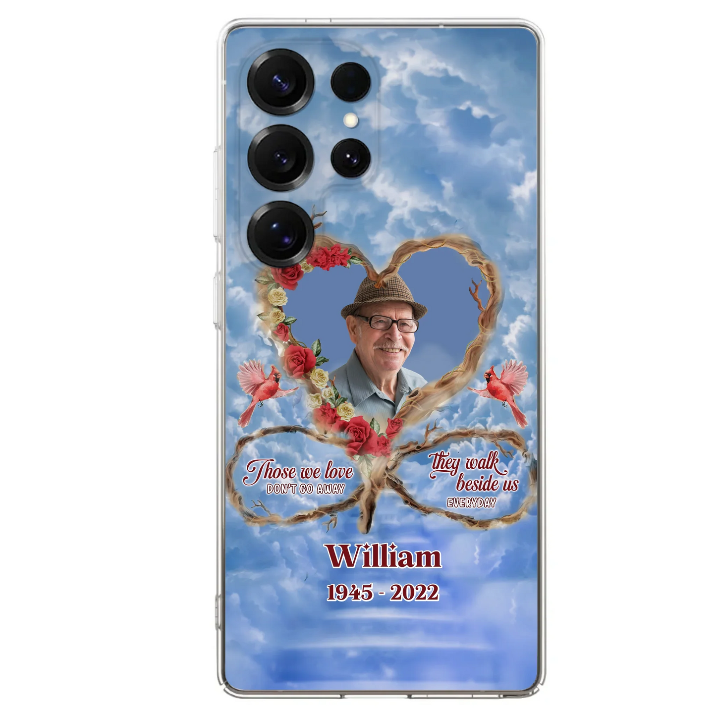 Custom Personalized Memorial Photo Phone Case - Memorial Gift Idea For Mother's Day/Father's Day - Those We Love Don't Go Away They Walk Beside Us Everyday - Case for iPhone/Samsung