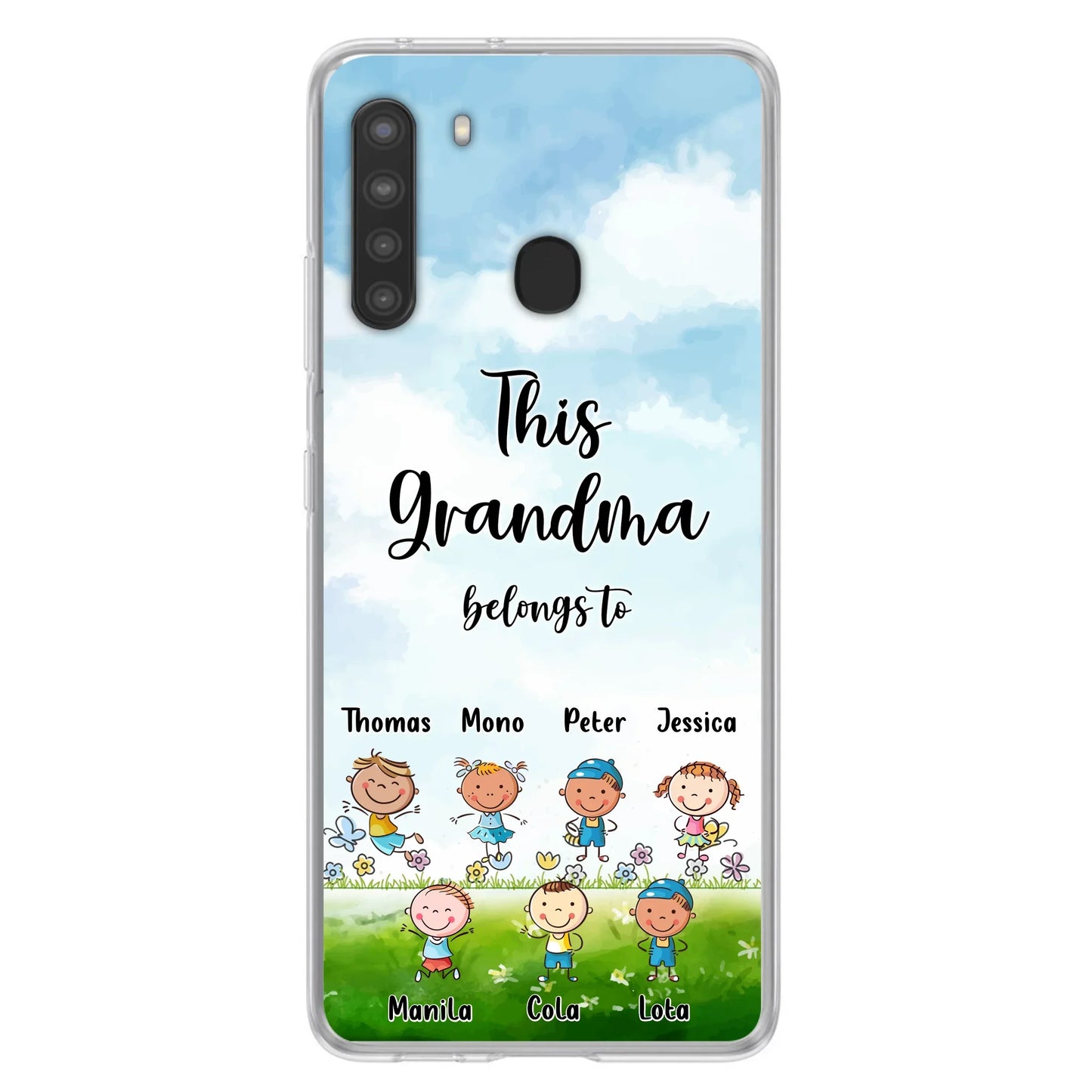 Custom Personalized Grandma Phone Case - Gift Idea For Grandma/Mother's Day - Upto 7 Kids - This Grandma Belongs To - Case For iPhone & Samsung