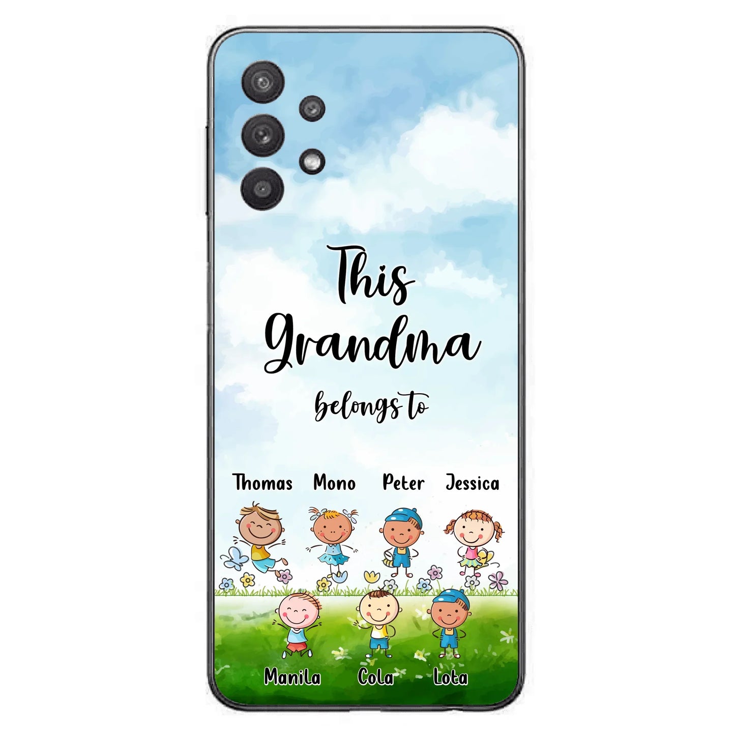 Custom Personalized Grandma Phone Case - Gift Idea For Grandma/Mother's Day - Upto 7 Kids - This Grandma Belongs To - Case For iPhone & Samsung