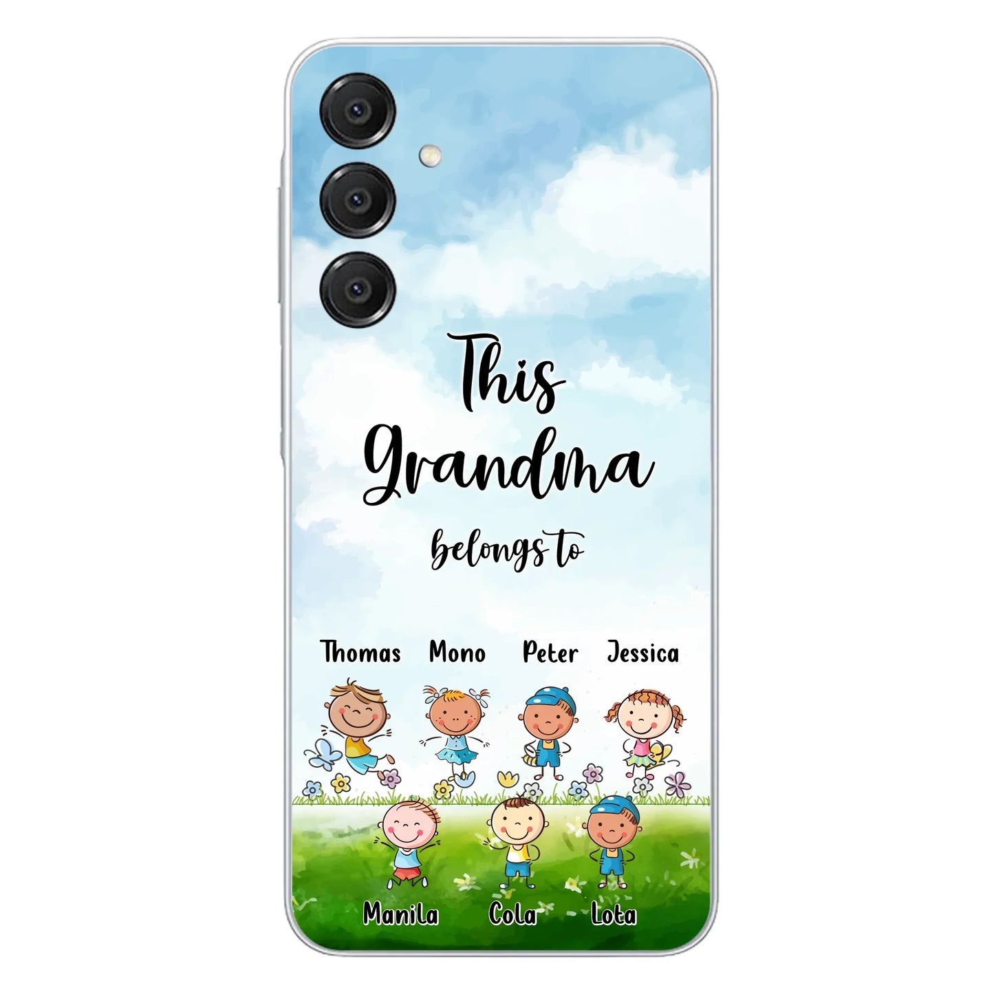 Custom Personalized Grandma Phone Case - Gift Idea For Grandma/Mother's Day - Upto 7 Kids - This Grandma Belongs To - Case For iPhone & Samsung
