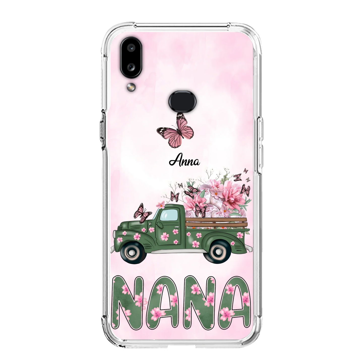 Custom Personalized Nana Phone Case - Gift Idea For Grandma/Mother's Day - Upto 12 Butterflies - Nana - Case For iPhone & Samsung