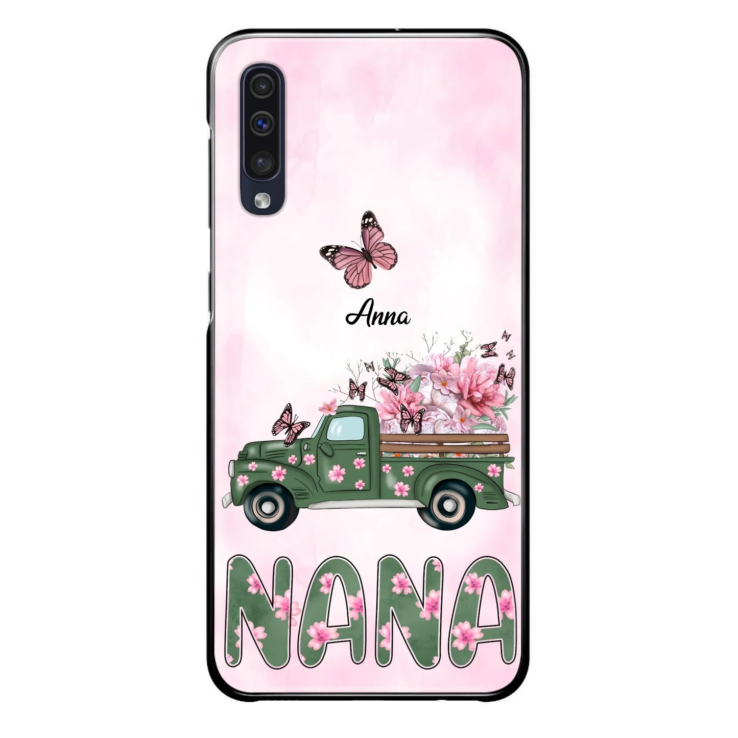 Custom Personalized Nana Phone Case - Gift Idea For Grandma/Mother's Day - Upto 12 Butterflies - Nana - Case For iPhone & Samsung