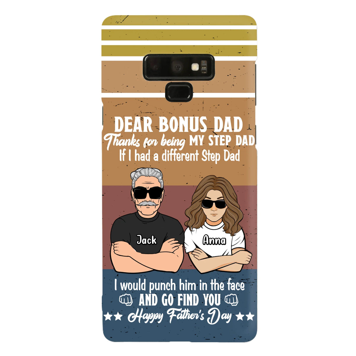 Custom Personalized Dear Bonus Dad Phone Case - Father's Day Gift Idea To Step Dad - Thanks For Being My Step Dad, Happy Father's Day - Cases For iPhone And Samsung