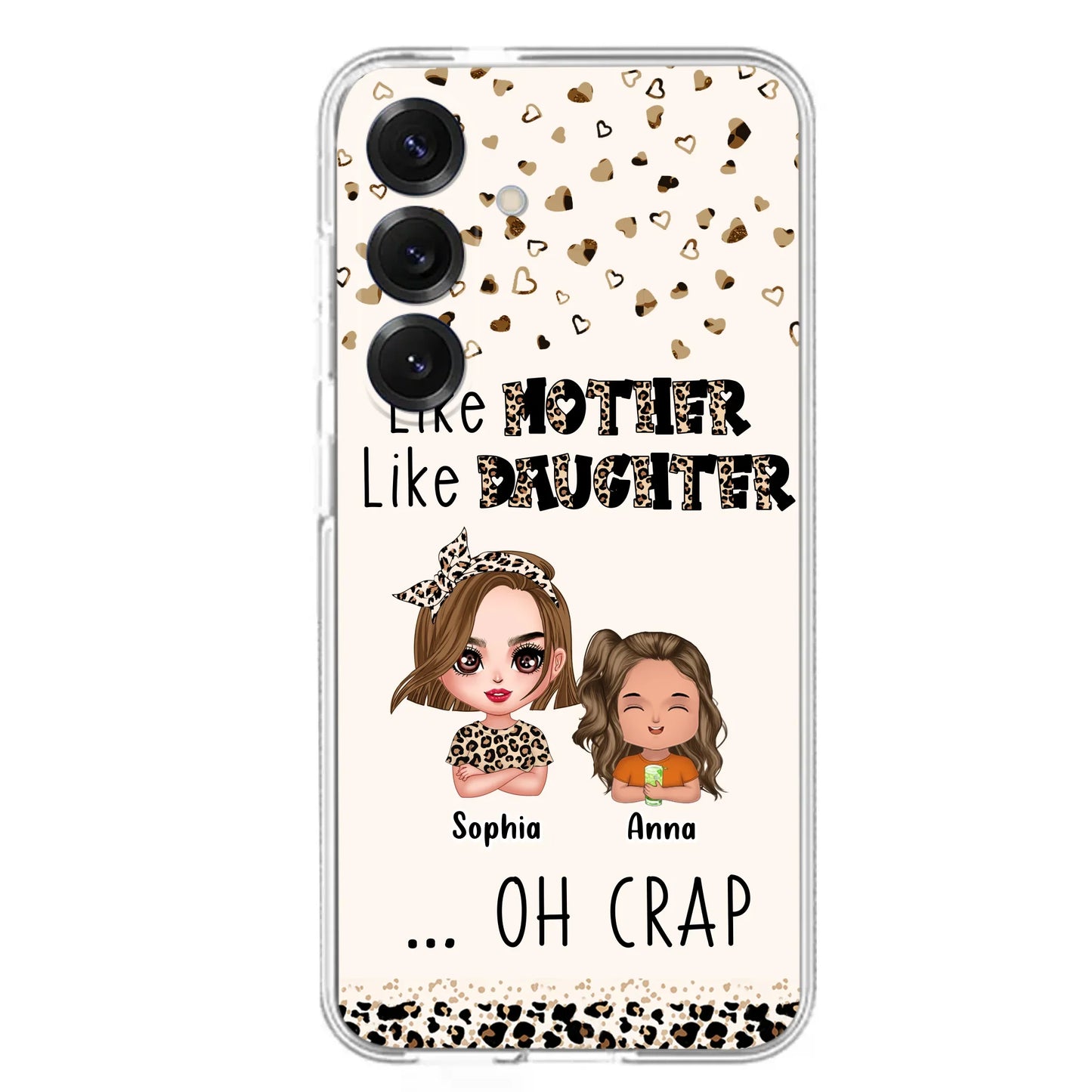 Custom Personalized Mother Phone Case - Mom With Upto 7 Children - Mother's Day Gift To Mom - Like Mother Like Daughter - Case For iPhone And Samsung