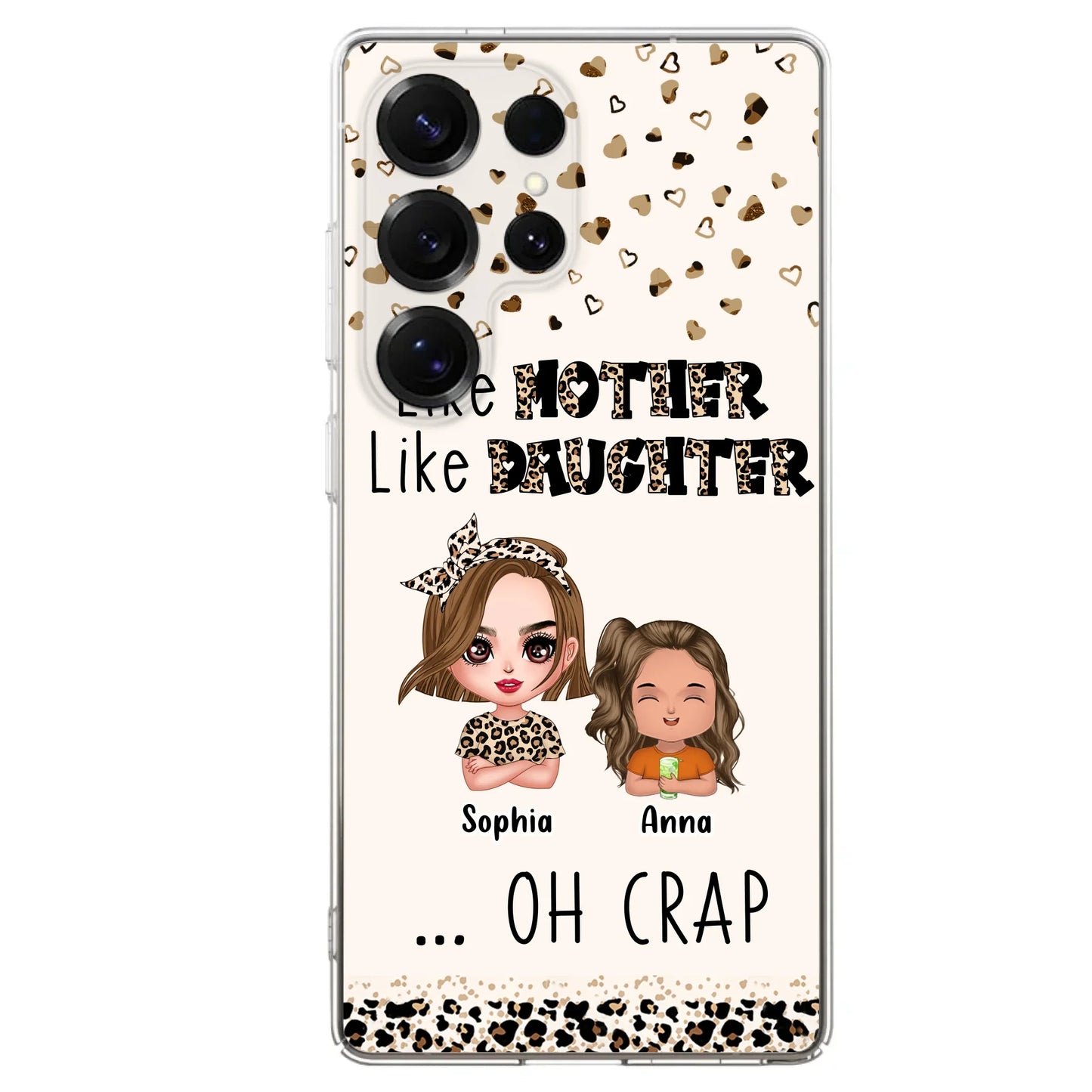 Custom Personalized Mother Phone Case - Mom With Upto 7 Children - Mother's Day Gift To Mom - Like Mother Like Daughter - Case For iPhone And Samsung