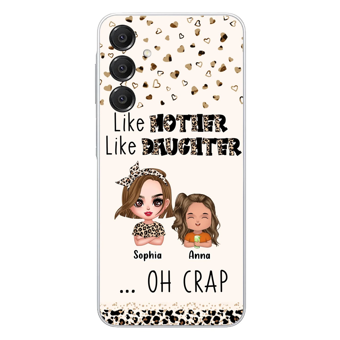 Custom Personalized Mother Phone Case - Mom With Upto 7 Children - Mother's Day Gift To Mom - Like Mother Like Daughter - Case For iPhone And Samsung