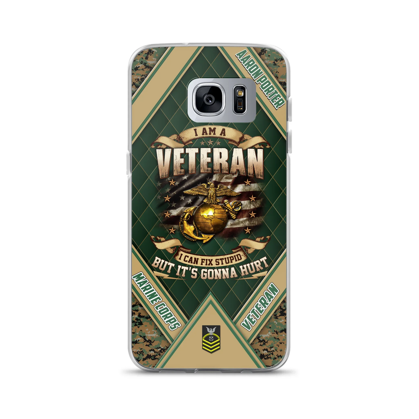 Custom Personalized Veteran Phone Case - Gift Idea For Veteran -  I Am A veteran I Can Fix Stupid
But It's Gonna Hurt - Case For iPhone And Samsung