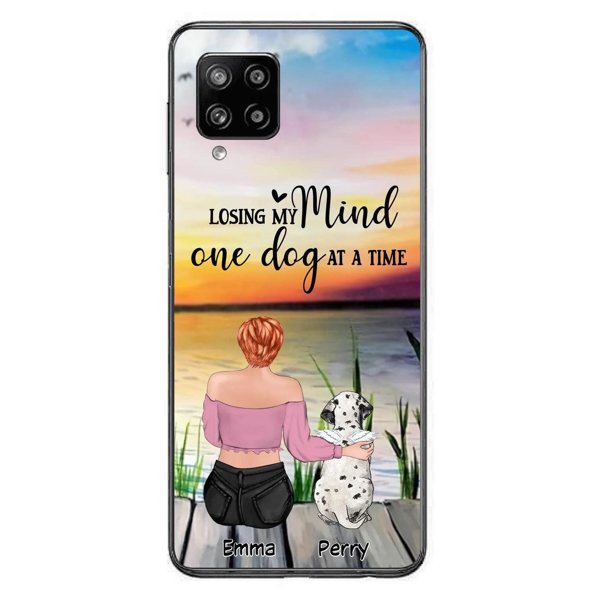 Custom Personalized Pet Mom/Dad Phone Case For iPhone/ Samsung - Gift Idea For Pet Owner With Up To 5 Cats/ Dogs - Losing My Mind One Dog At A Time