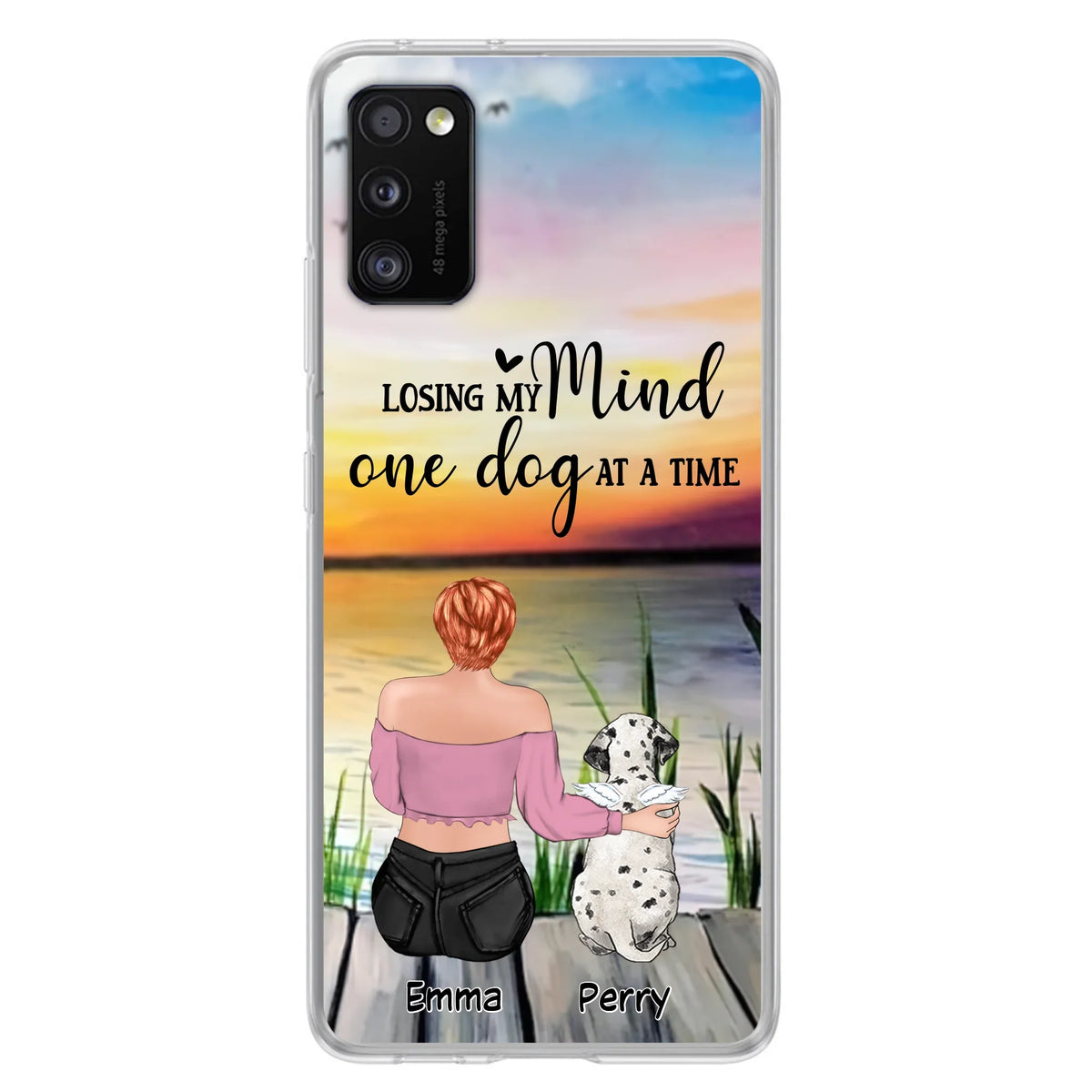 Custom Personalized Pet Mom/Dad Phone Case For iPhone/ Samsung - Gift Idea For Pet Owner With Up To 5 Cats/ Dogs - Losing My Mind One Dog At A Time