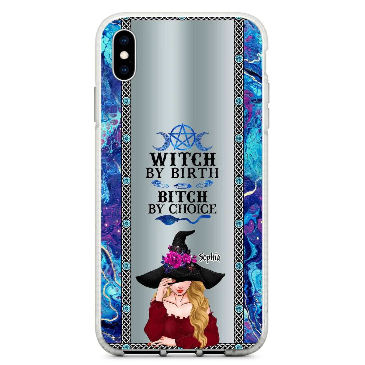 Custom Personalized Witch Phone Case for iPhone and Samsung - Gift Idea For Halloween - Witch By Birth, Bitch By Choice