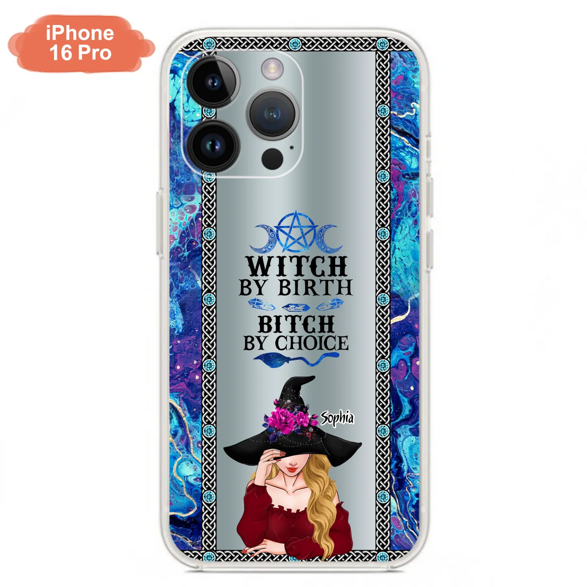 Custom Personalized Witch Phone Case for iPhone and Samsung - Gift Idea For Halloween - Witch By Birth, Bitch By Choice