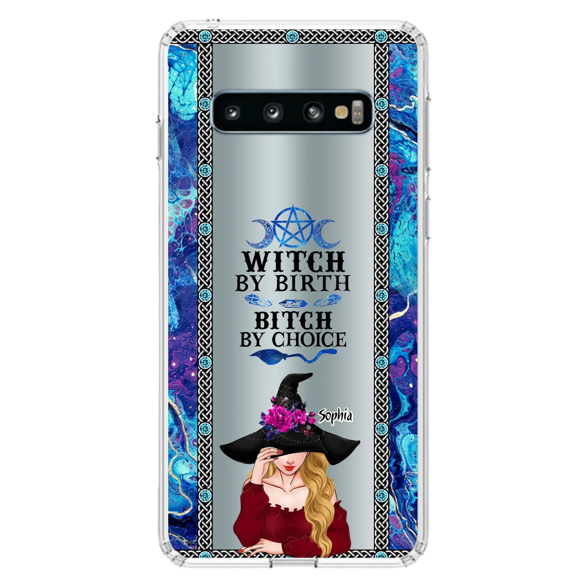 Custom Personalized Witch Phone Case for iPhone and Samsung - Gift Idea For Halloween - Witch By Birth, Bitch By Choice