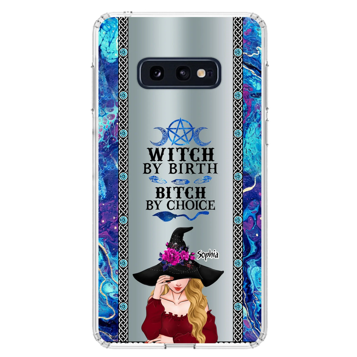 Custom Personalized Witch Phone Case for iPhone and Samsung - Gift Idea For Halloween - Witch By Birth, Bitch By Choice