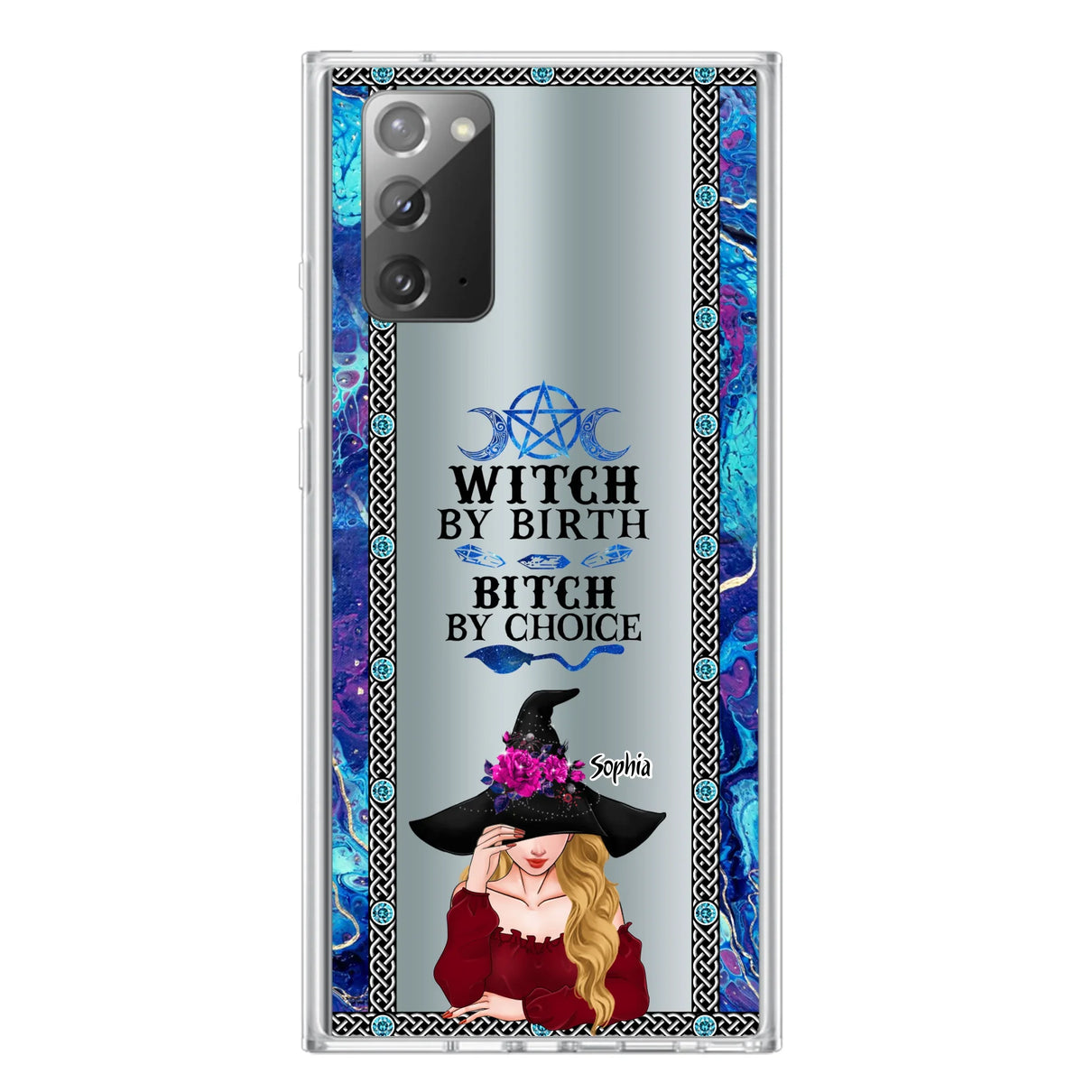 Custom Personalized Witch Phone Case for iPhone and Samsung - Gift Idea For Halloween - Witch By Birth, Bitch By Choice