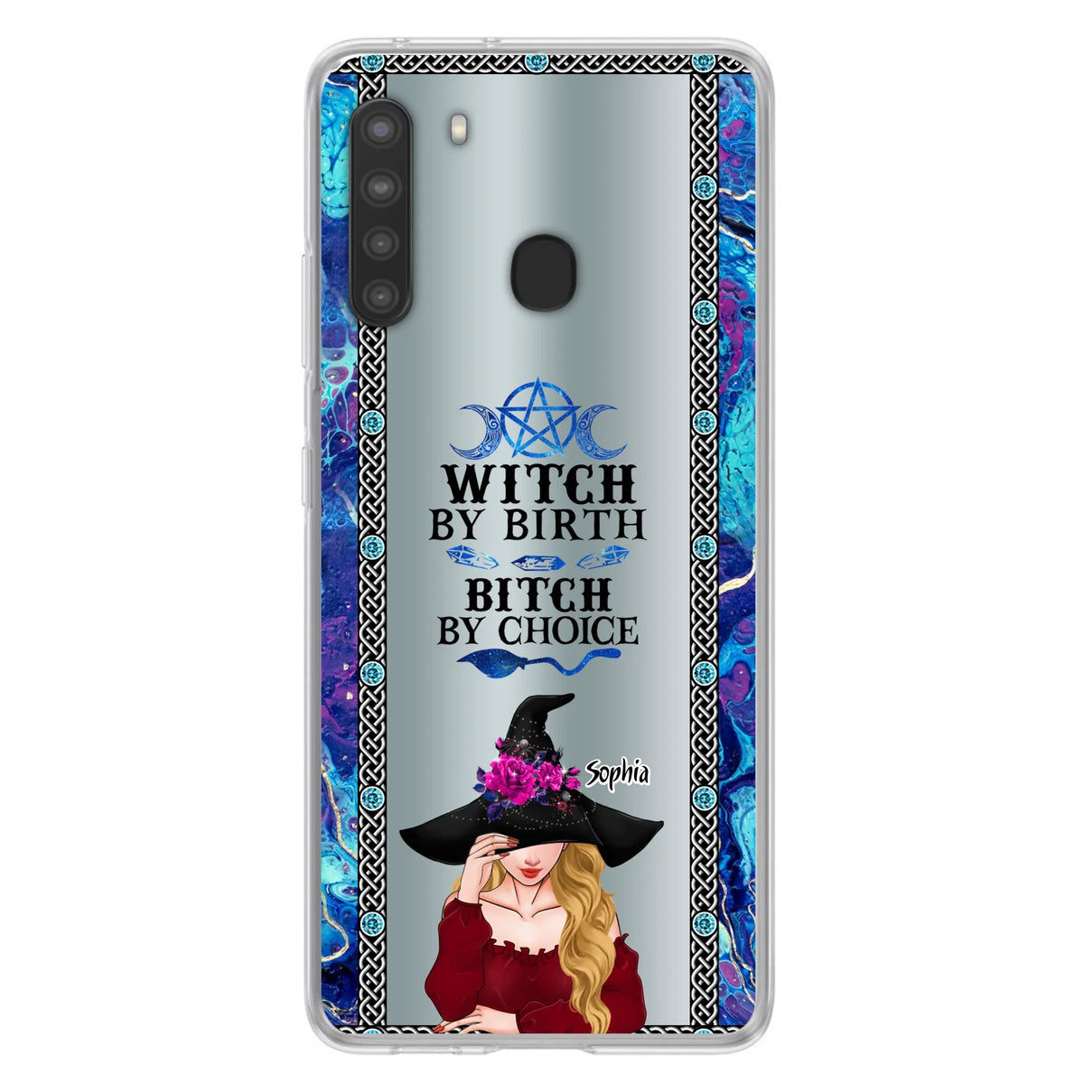 Custom Personalized Witch Phone Case for iPhone and Samsung - Gift Idea For Halloween - Witch By Birth, Bitch By Choice