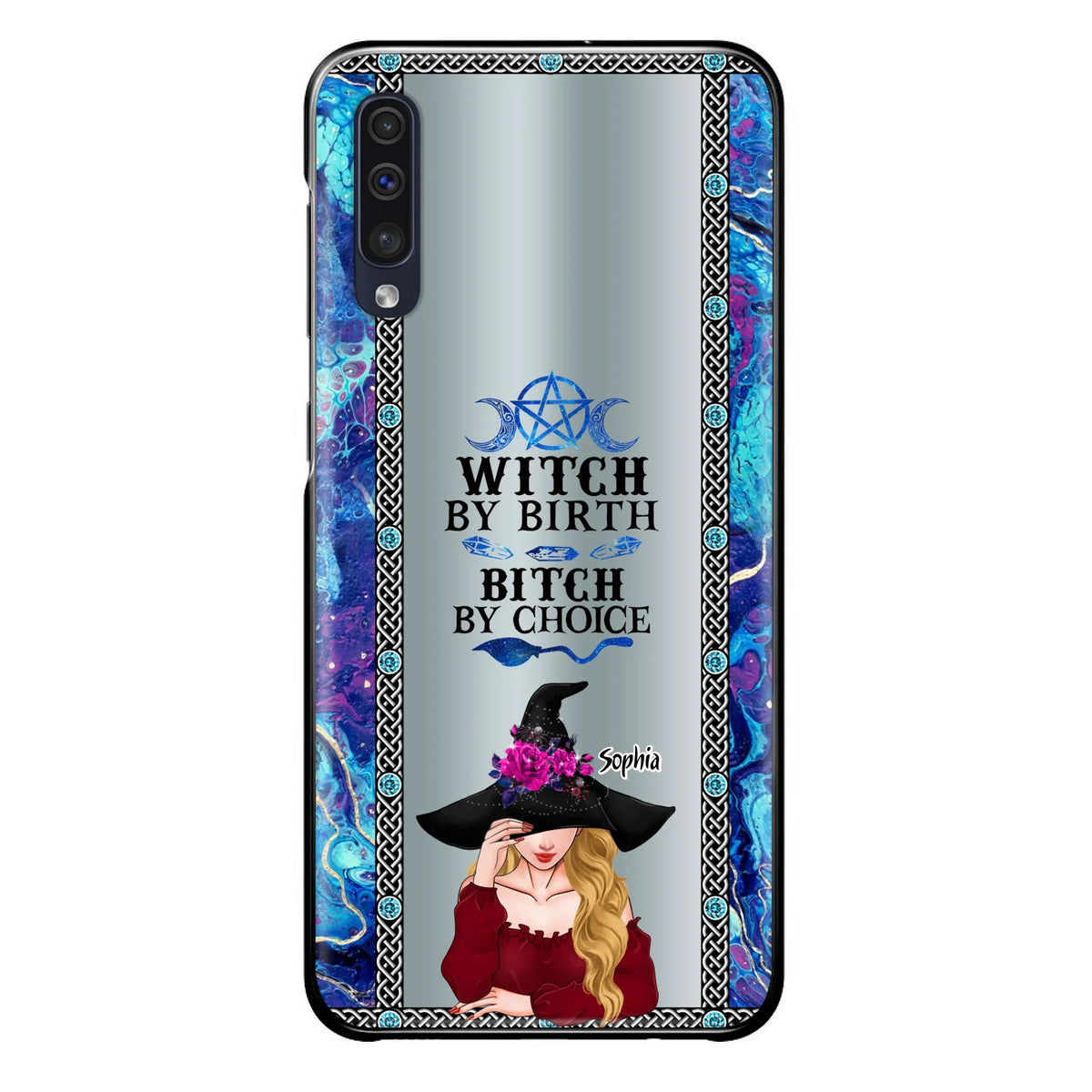 Custom Personalized Witch Phone Case for iPhone and Samsung - Gift Idea For Halloween - Witch By Birth, Bitch By Choice