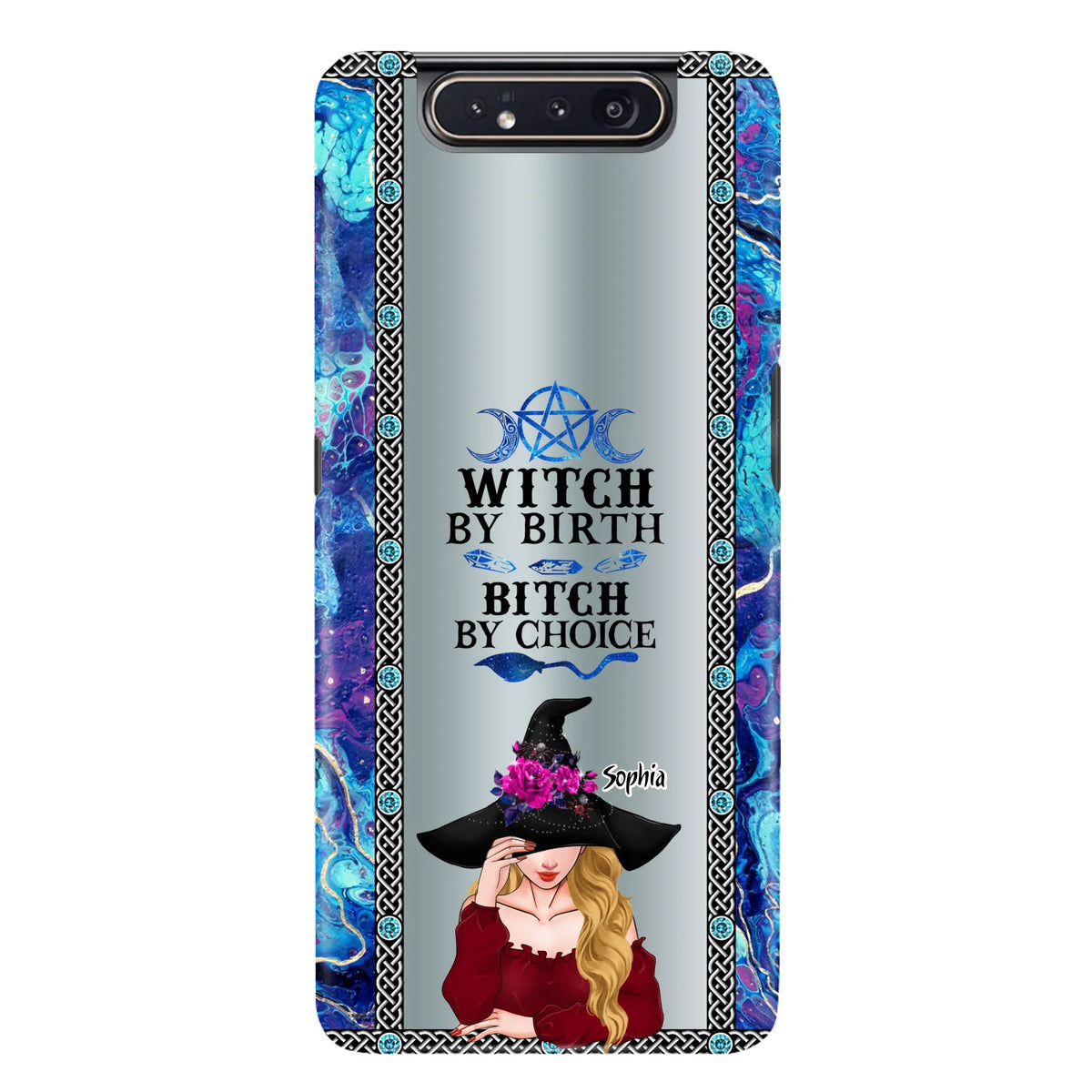 Custom Personalized Witch Phone Case for iPhone and Samsung - Gift Idea For Halloween - Witch By Birth, Bitch By Choice