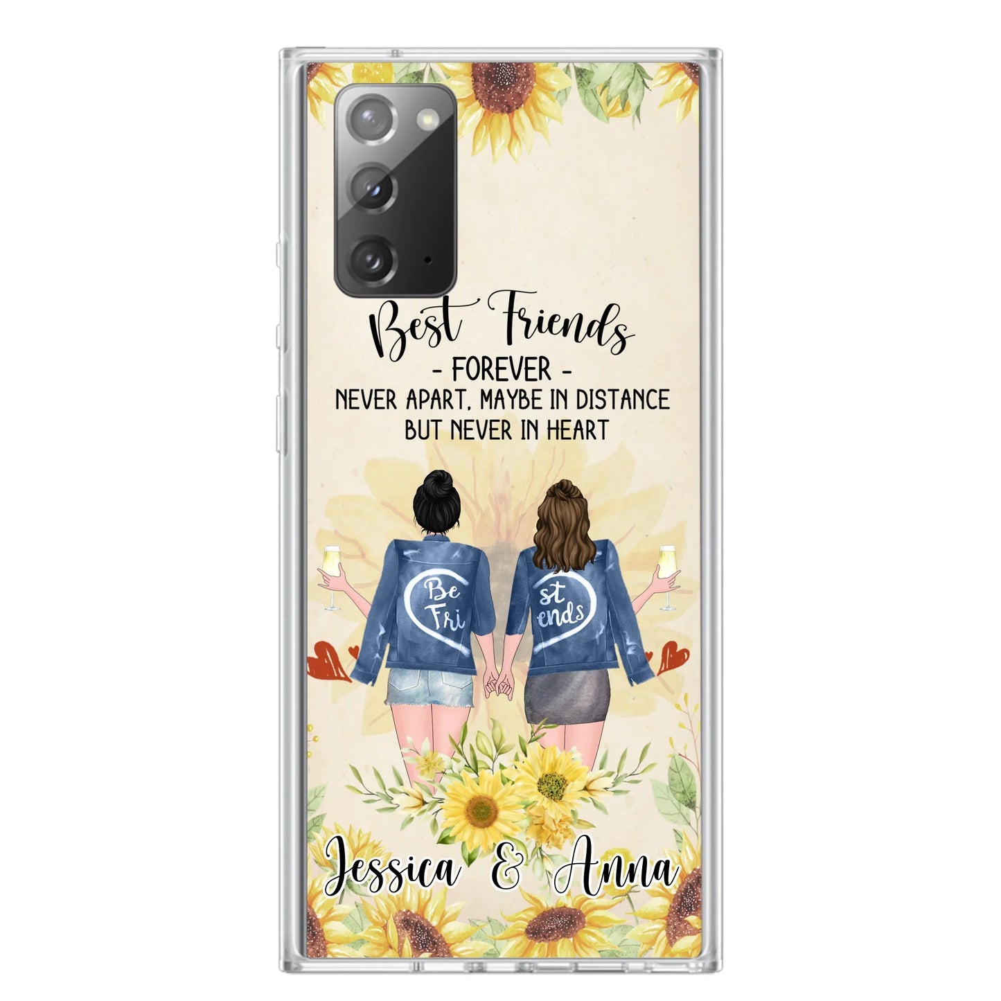 Custom Personalized Friends Phone Case - Upto 4 Besties - Gift Idea For Best Friends - Best Friends Forever - Case for iPhone/Samsung