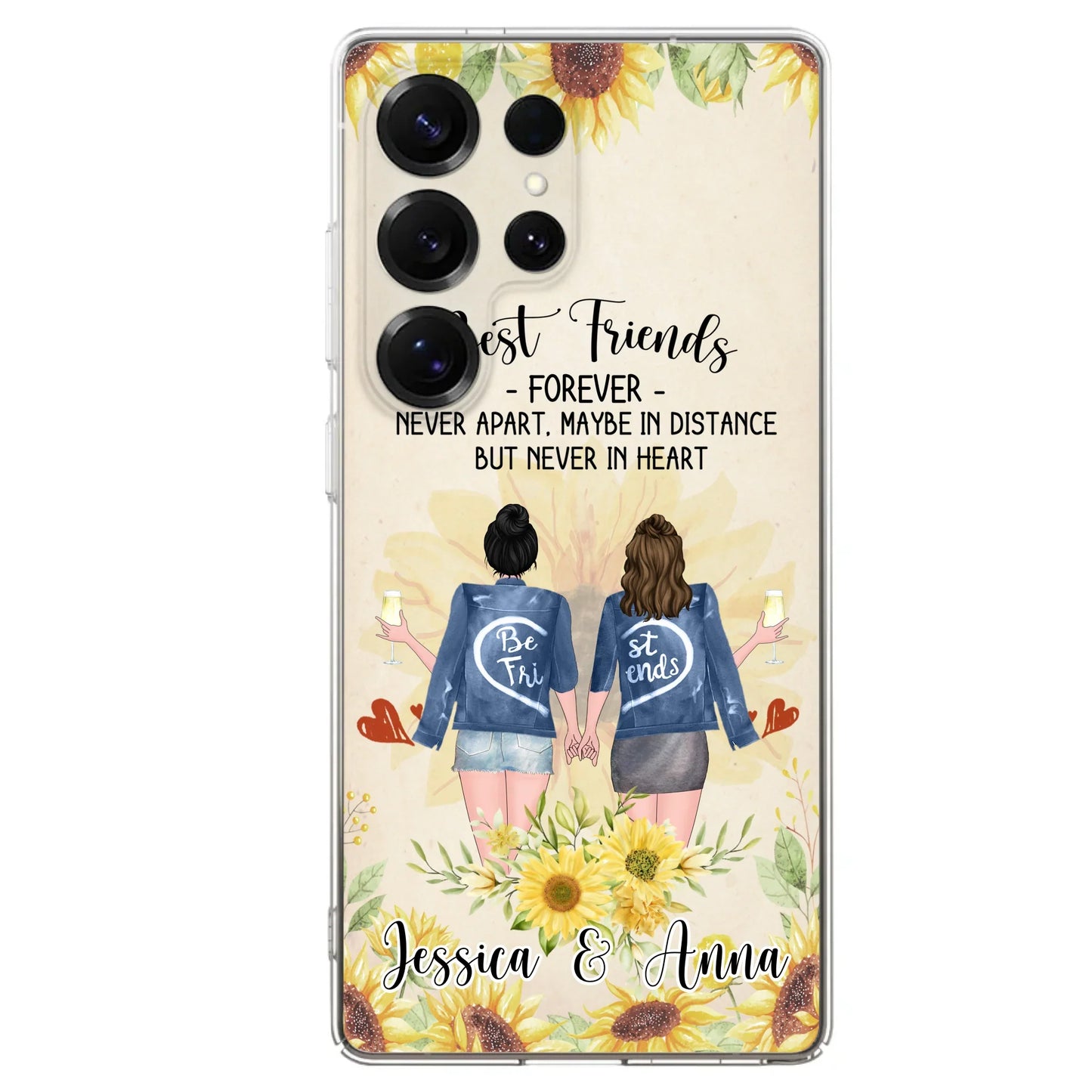 Custom Personalized Friends Phone Case - Upto 4 Besties - Gift Idea For Best Friends - Best Friends Forever - Case for iPhone/Samsung