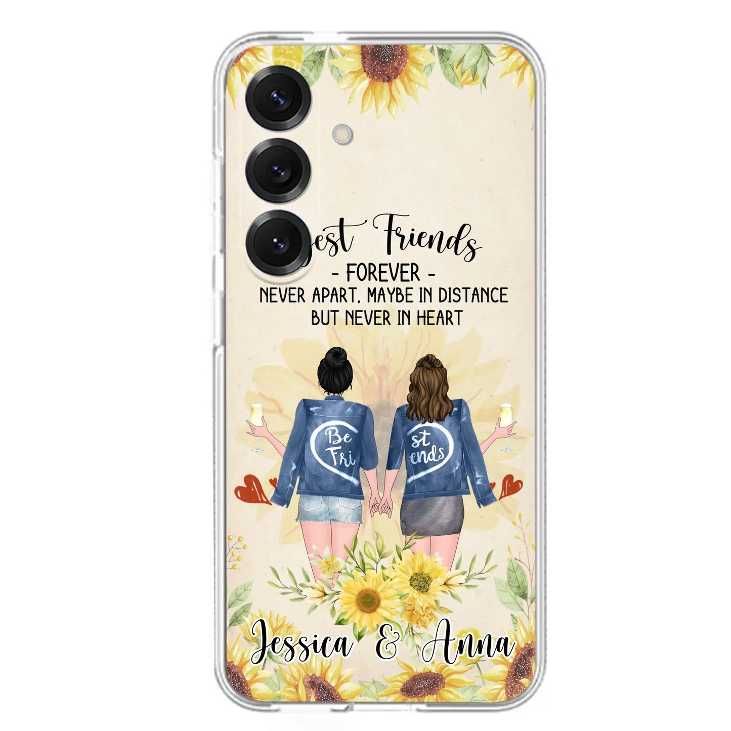 Custom Personalized Friends Phone Case - Upto 4 Besties - Gift Idea For Best Friends - Best Friends Forever - Case for iPhone/Samsung
