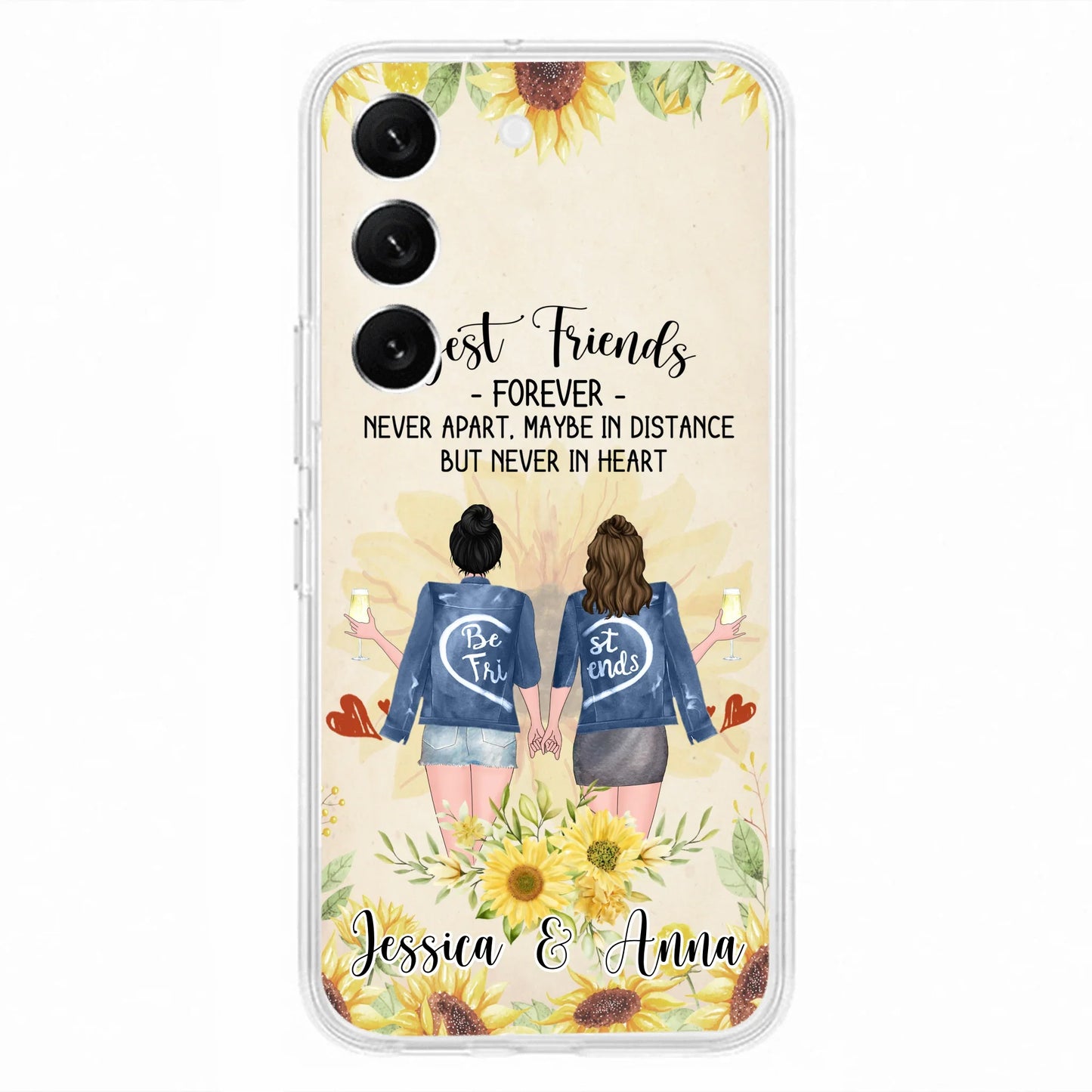 Custom Personalized Friends Phone Case - Upto 4 Besties - Gift Idea For Best Friends - Best Friends Forever - Case for iPhone/Samsung