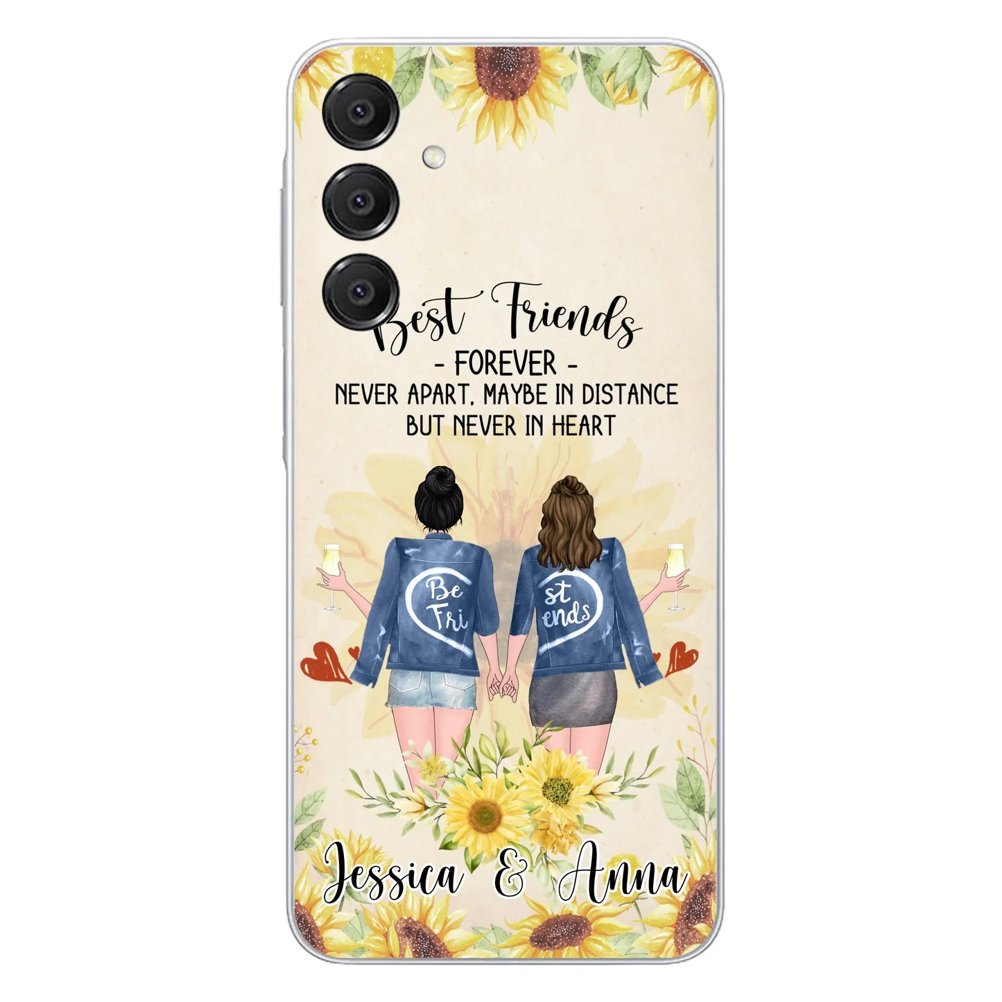 Custom Personalized Friends Phone Case - Upto 4 Besties - Gift Idea For Best Friends - Best Friends Forever - Case for iPhone/Samsung
